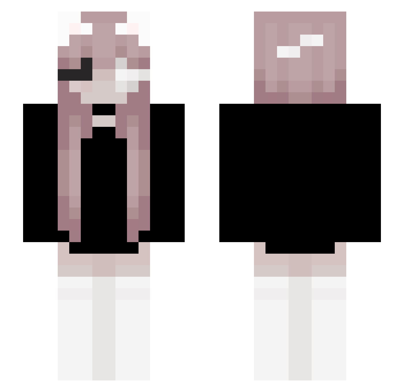 Zucchinis Minecraft skin, front and back view