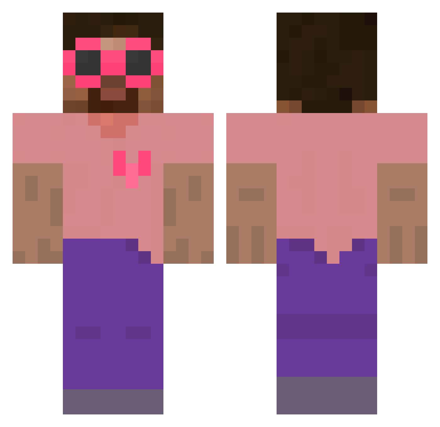 aykenn1337 Minecraft skin, front and back view