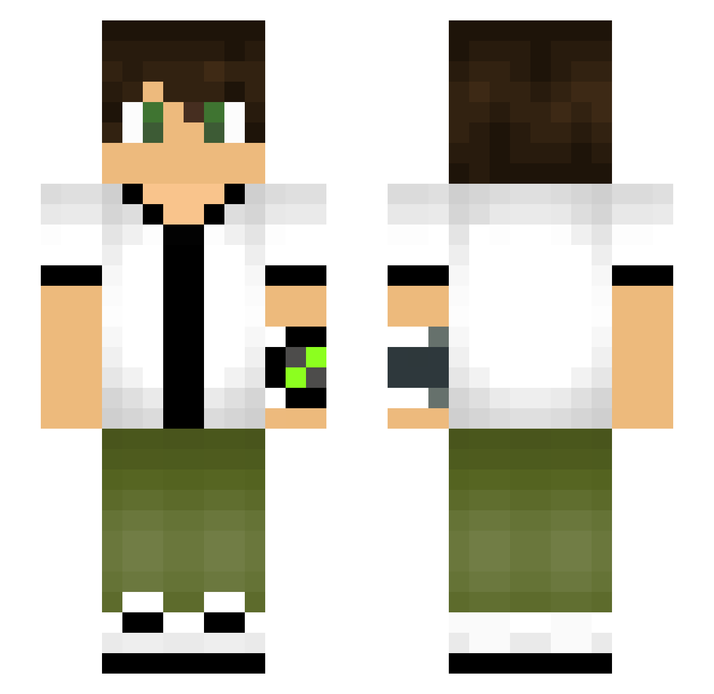slagenslav Minecraft skin, front and back view