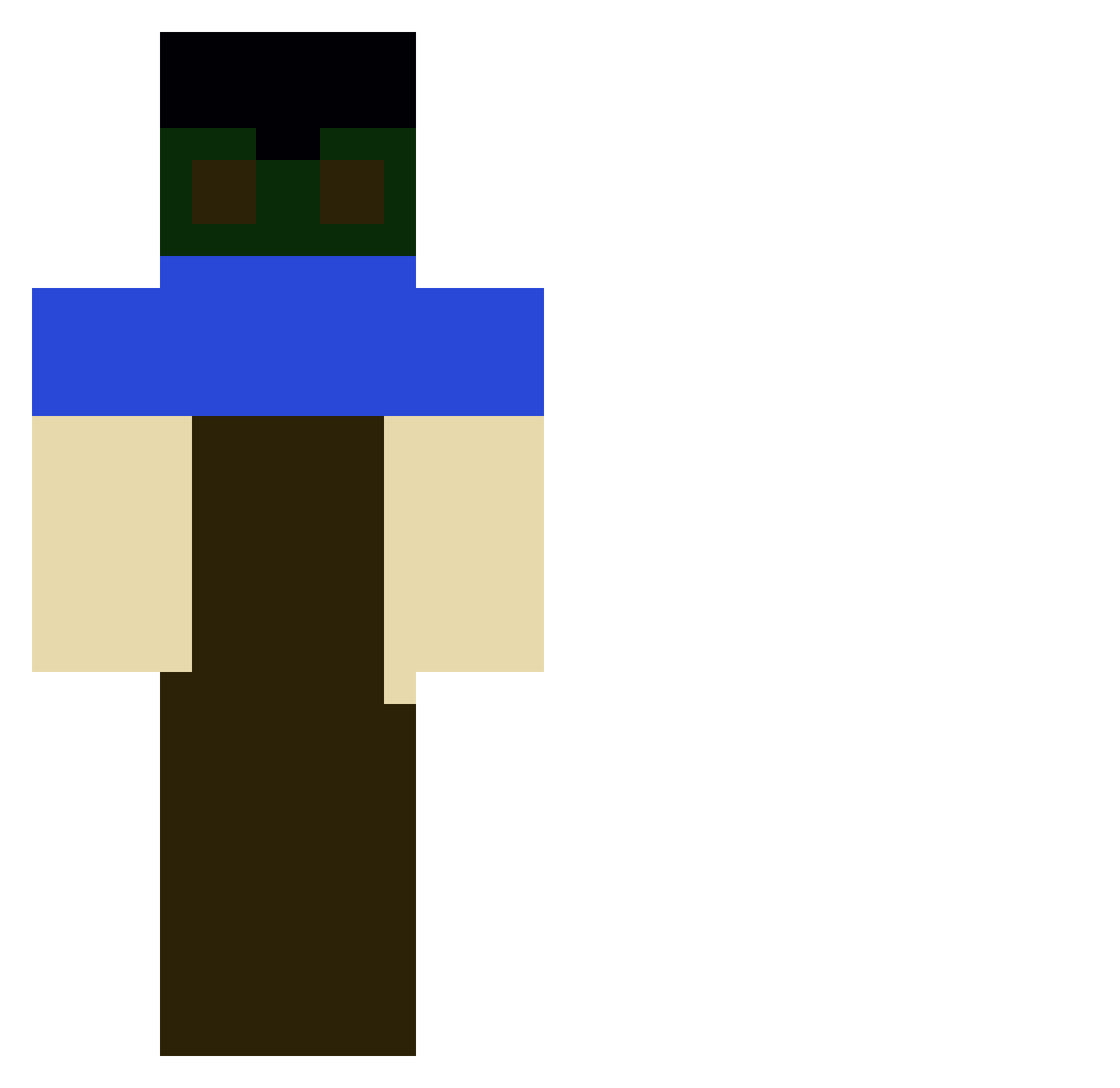 ra690 Minecraft skin, front and back view