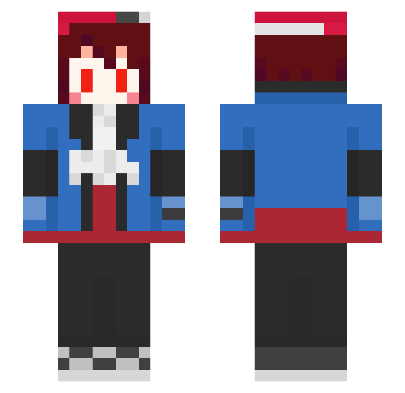 danmerc Minecraft skin, front and back view