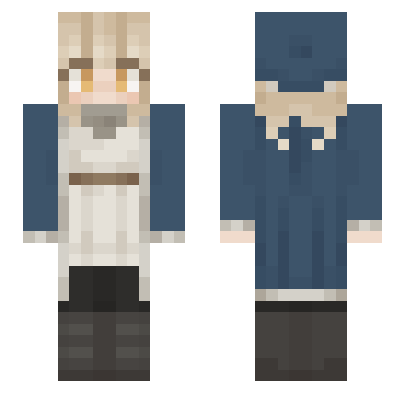 Ticky Minecraft skin, front and back view