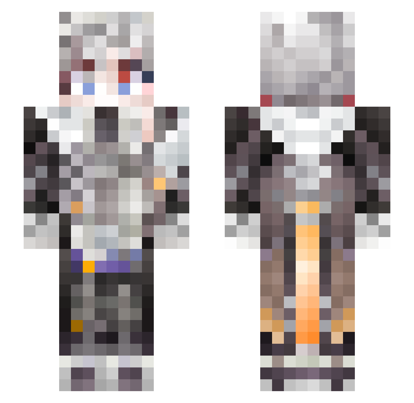Einsla_Truther Minecraft skin, front and back view