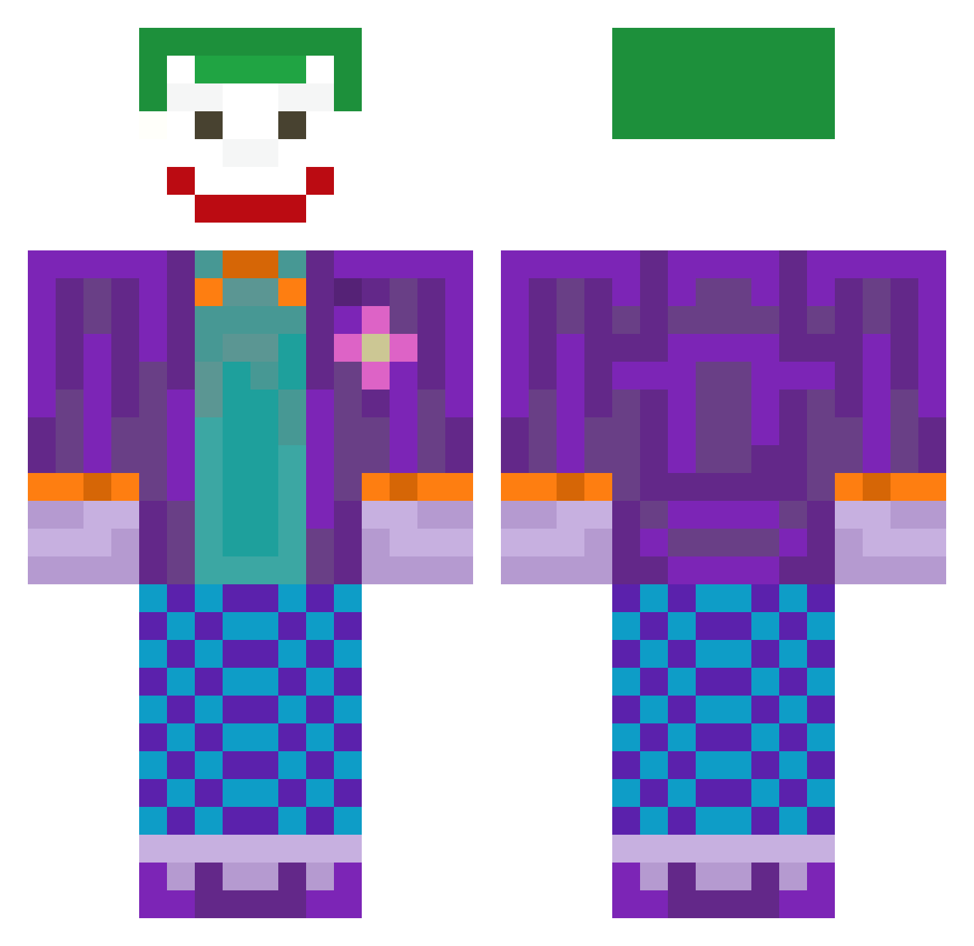 Beast4Prez Minecraft skin, front and back view