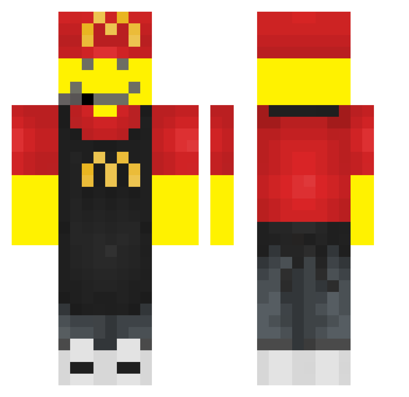 Vinz_Sc Minecraft skin, front and back view