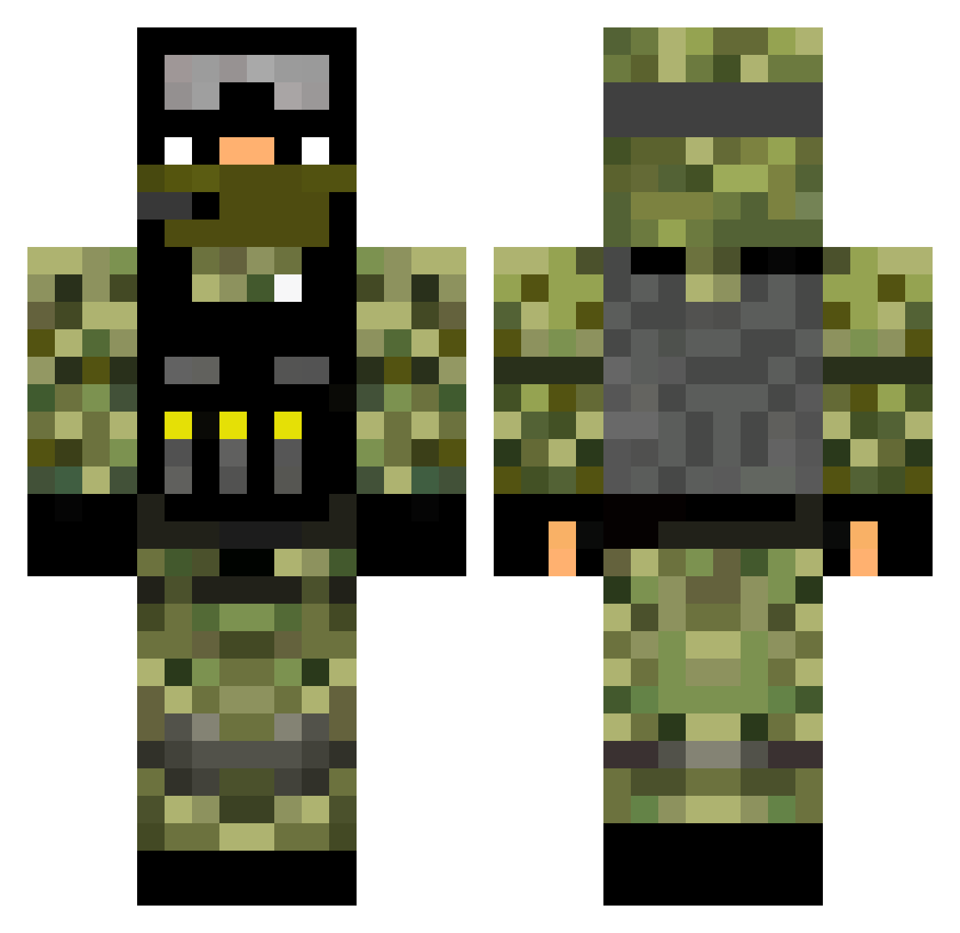 Trap_pinq Minecraft skin, front and back view