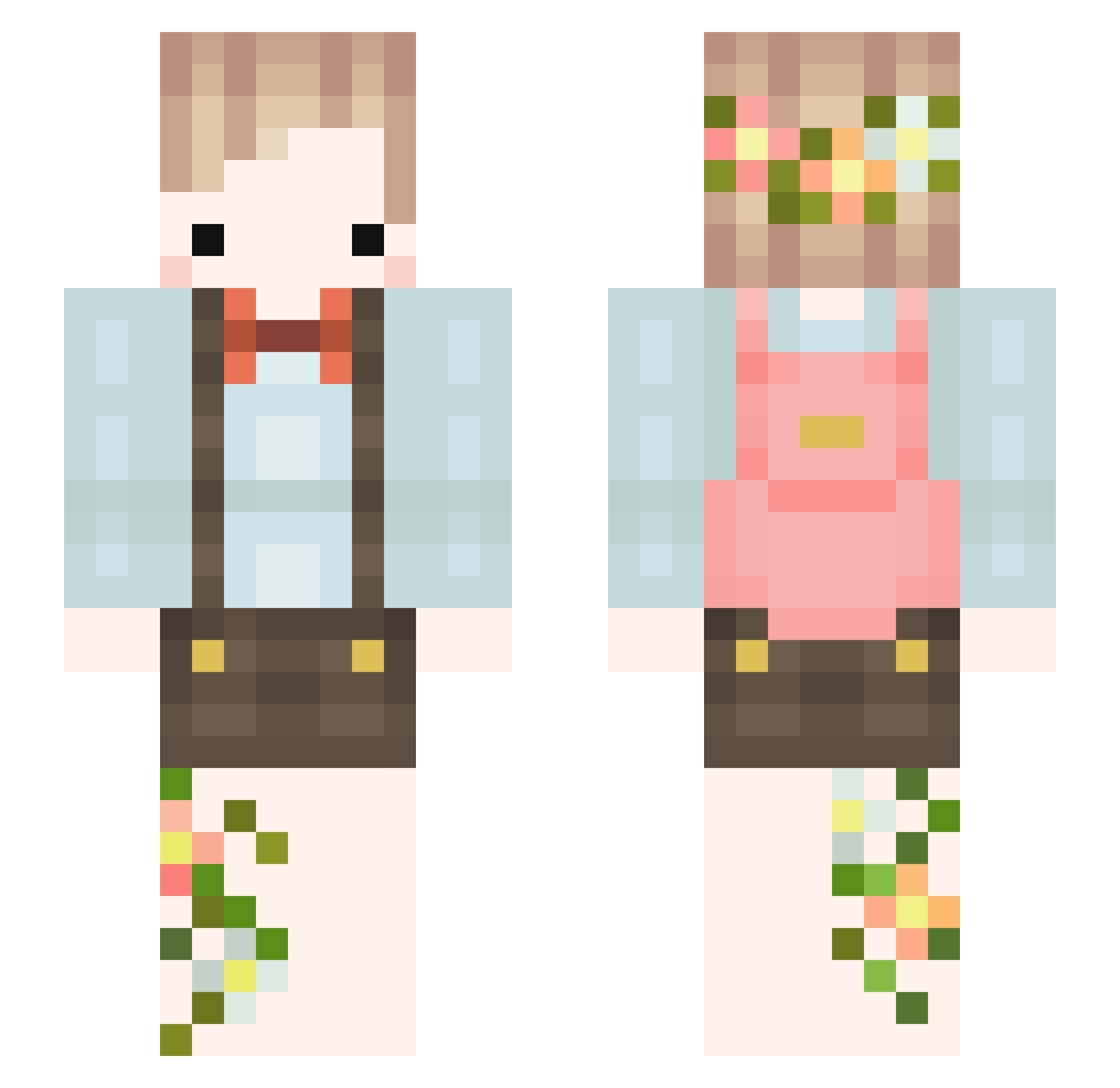 WynnsdayIsAway Minecraft skin, front and back view