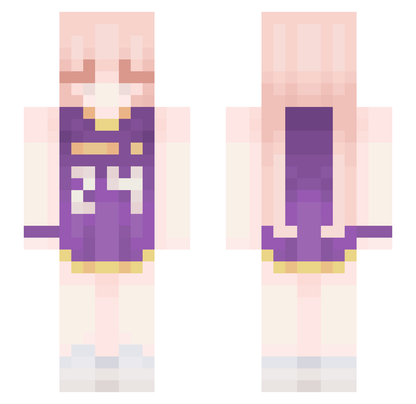 zzong222 Minecraft skin, front and back view