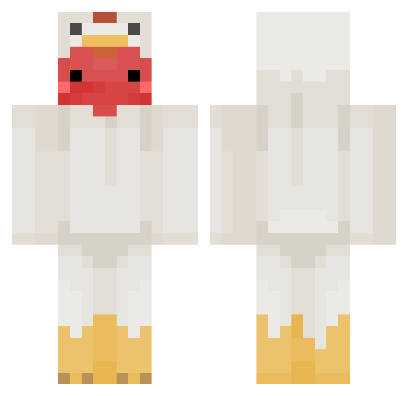 McKnugget4 Minecraft skin, front and back view