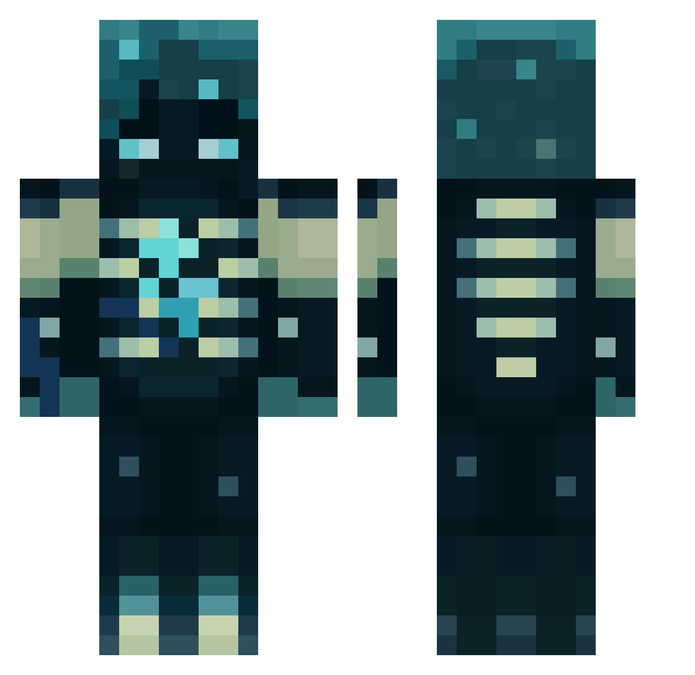 lobogaming3d Minecraft skin, front and back view