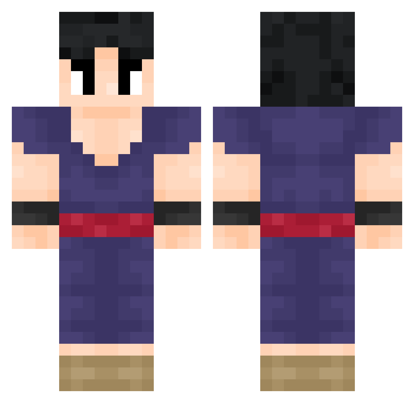 thesecondleo Minecraft skin, front and back view