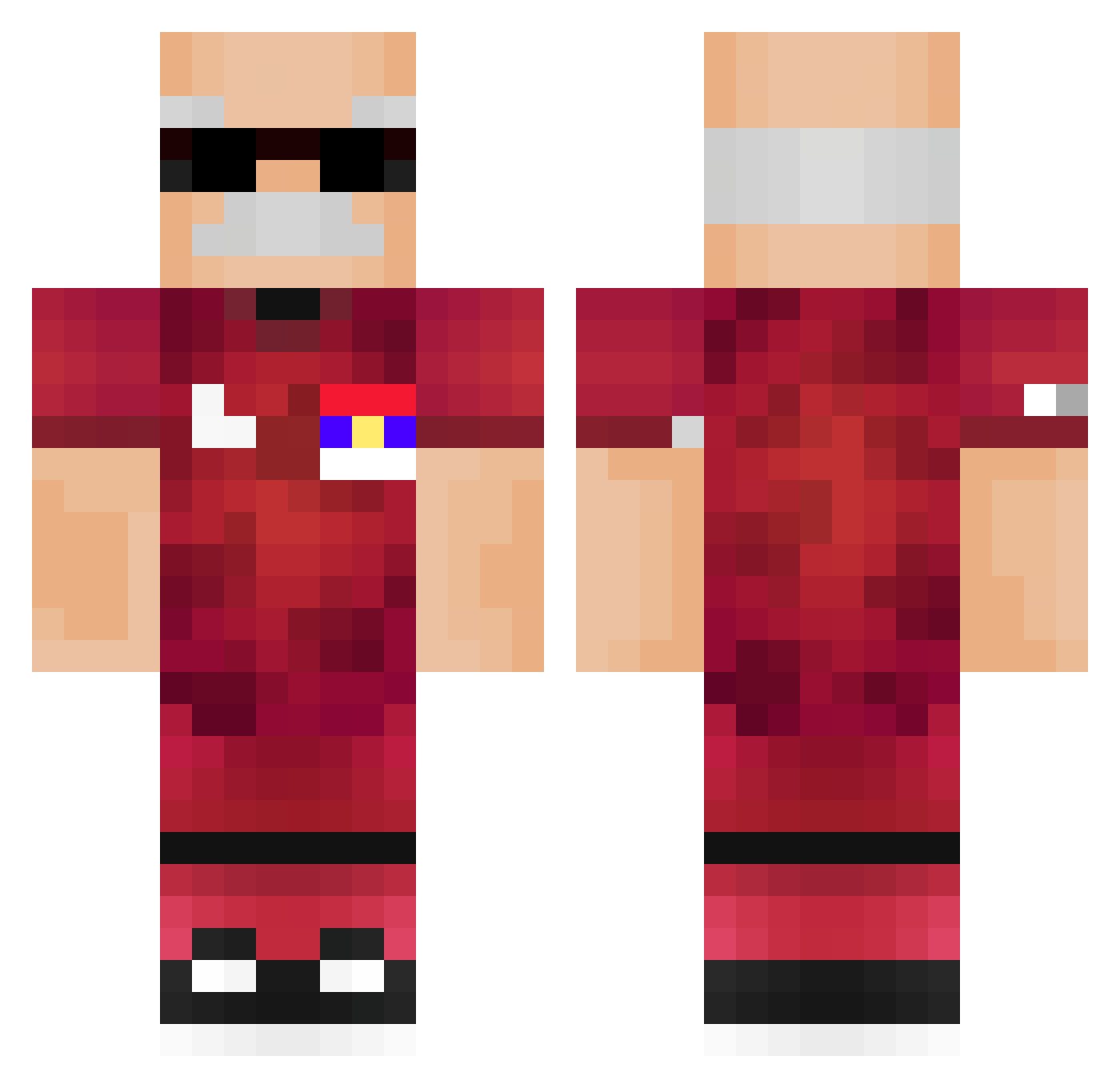 Paind_ Minecraft skin, front and back view