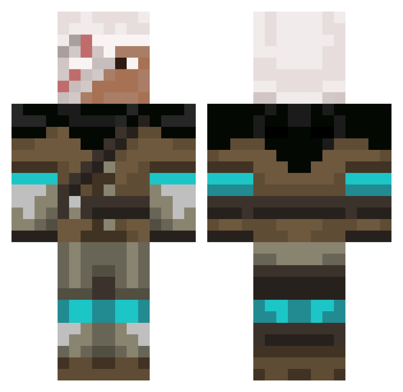 ProWoodwalker Minecraft skin, front and back view