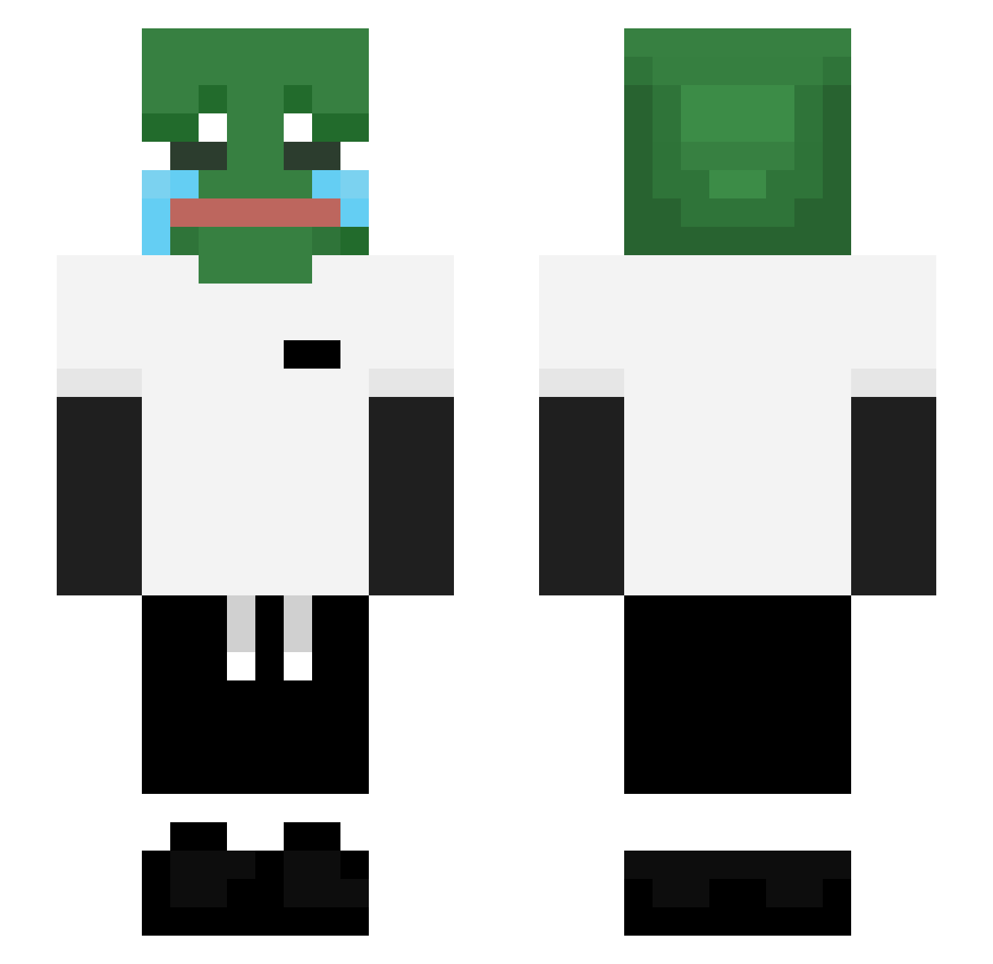 stoicalist450 Minecraft skin, front and back view