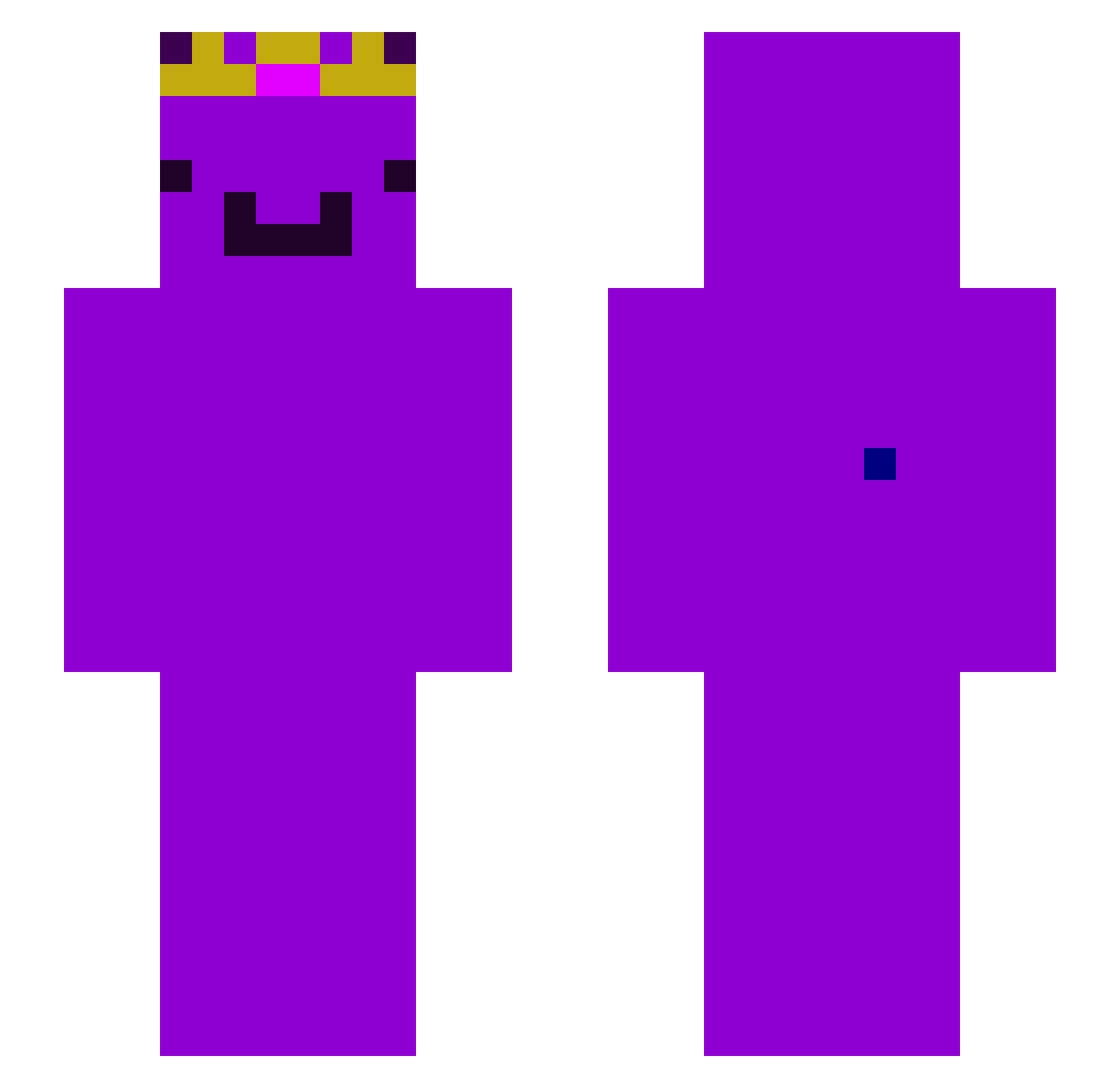 Tr1dentMC Minecraft skin, front and back view