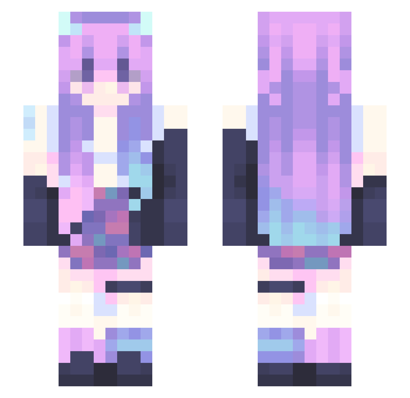 Ogurien Minecraft skin, front and back view