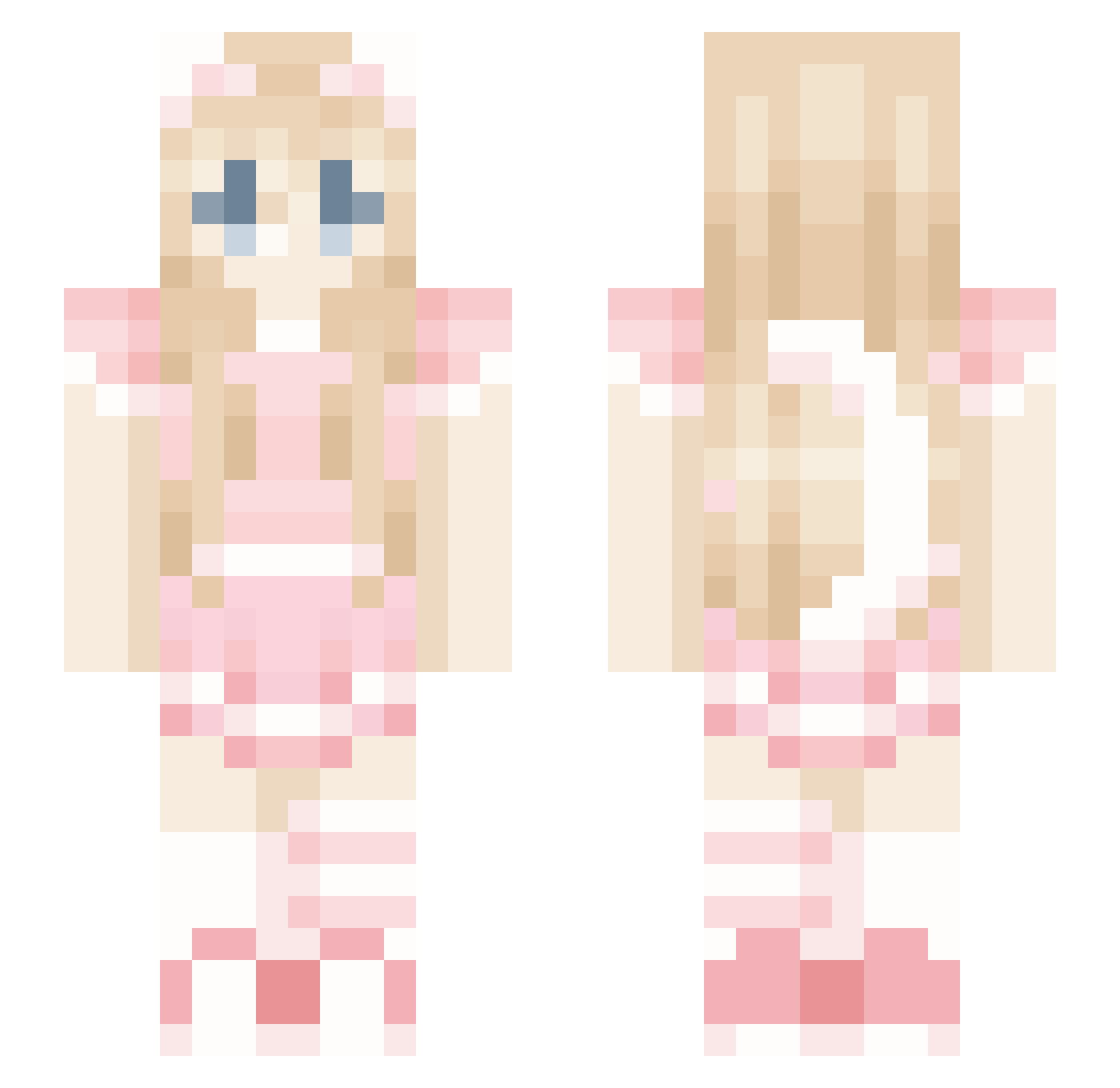 Yumcel Minecraft skin, front and back view