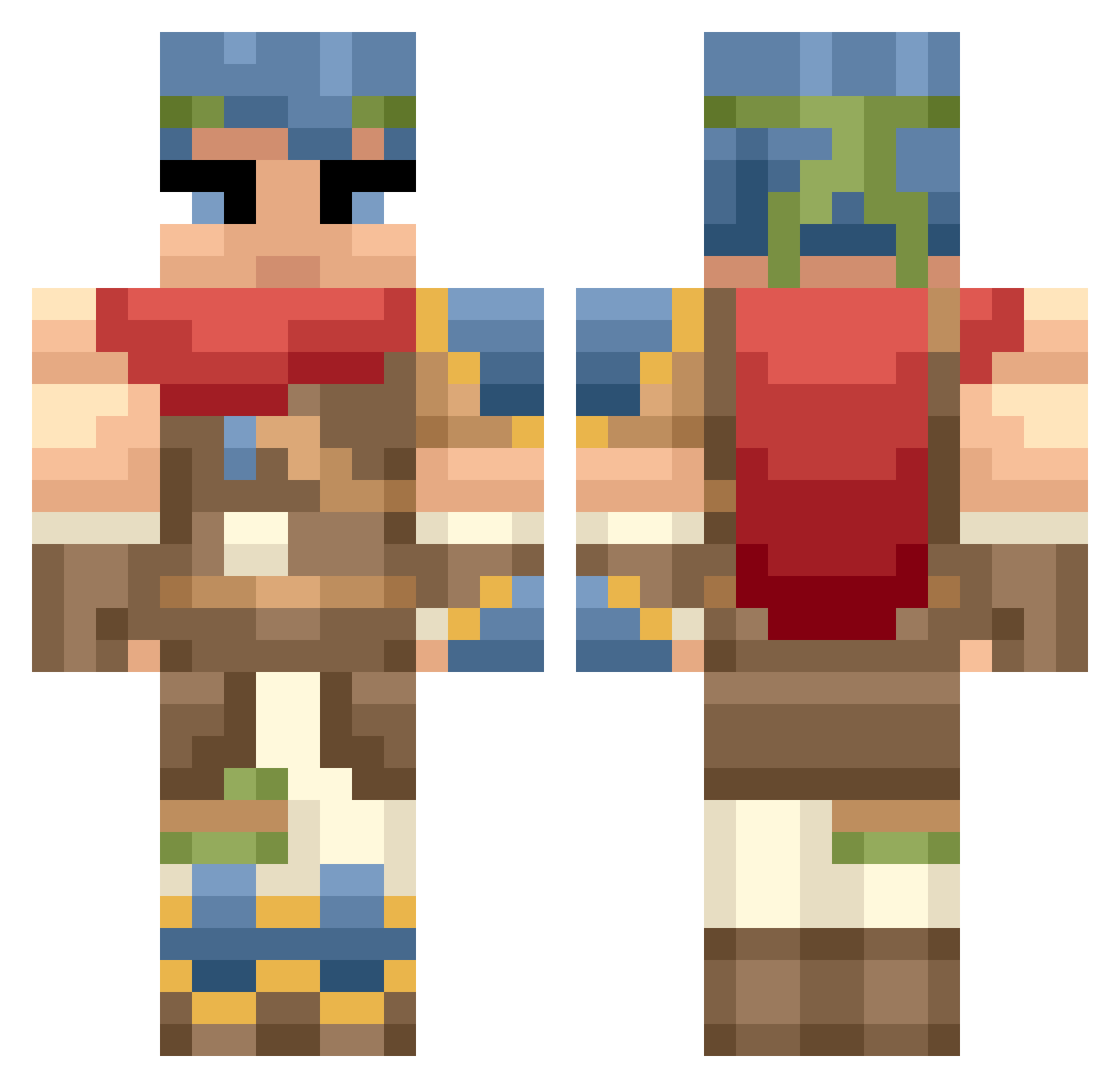 Ikaros_disavow Minecraft skin, front and back view