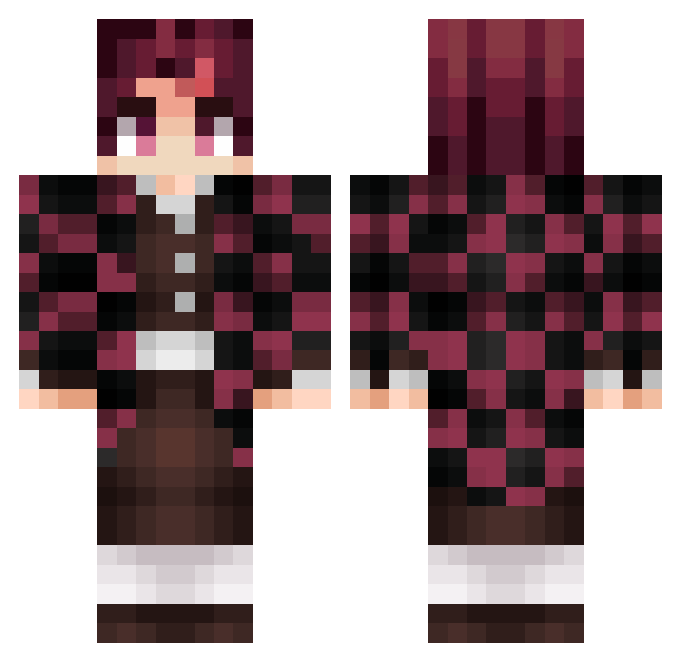 Vendue Minecraft skin, front and back view
