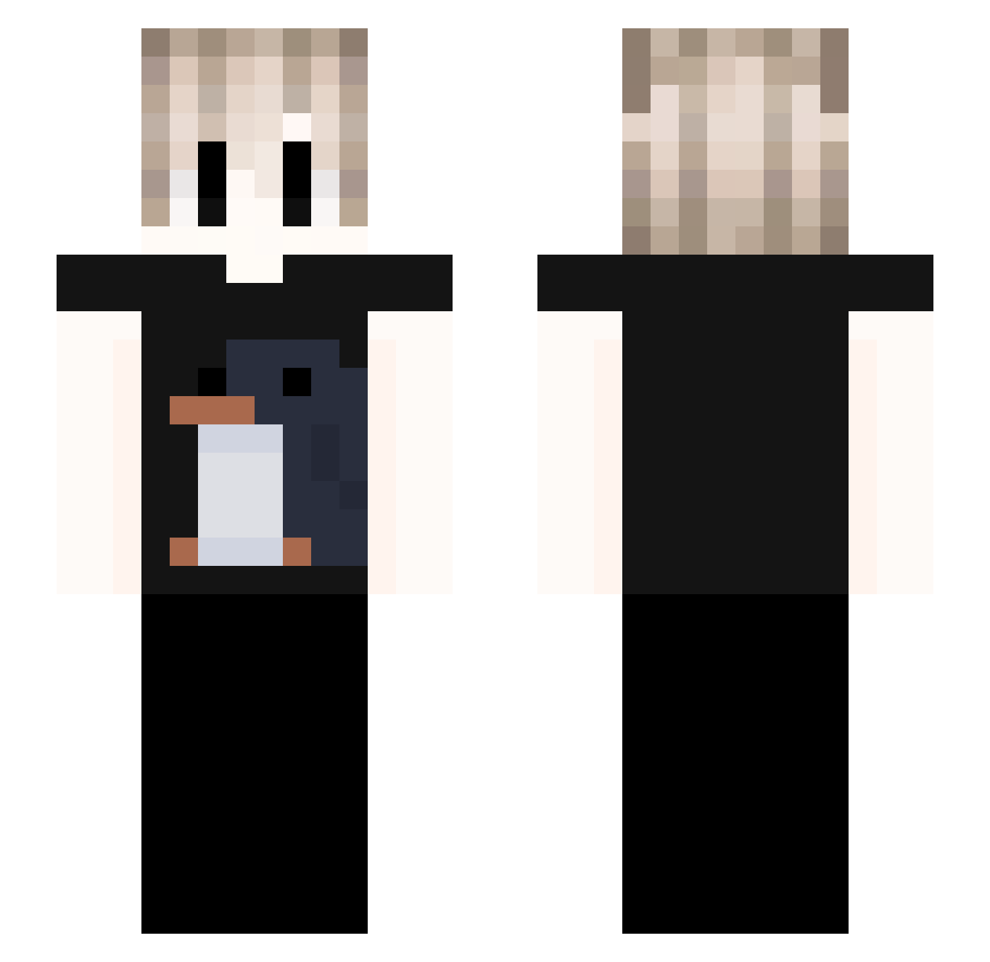 apressaduhz Minecraft skin, front and back view