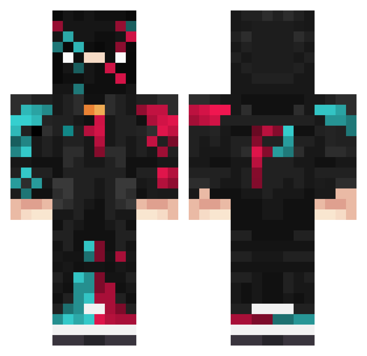 Prohka022 Minecraft skin, front and back view
