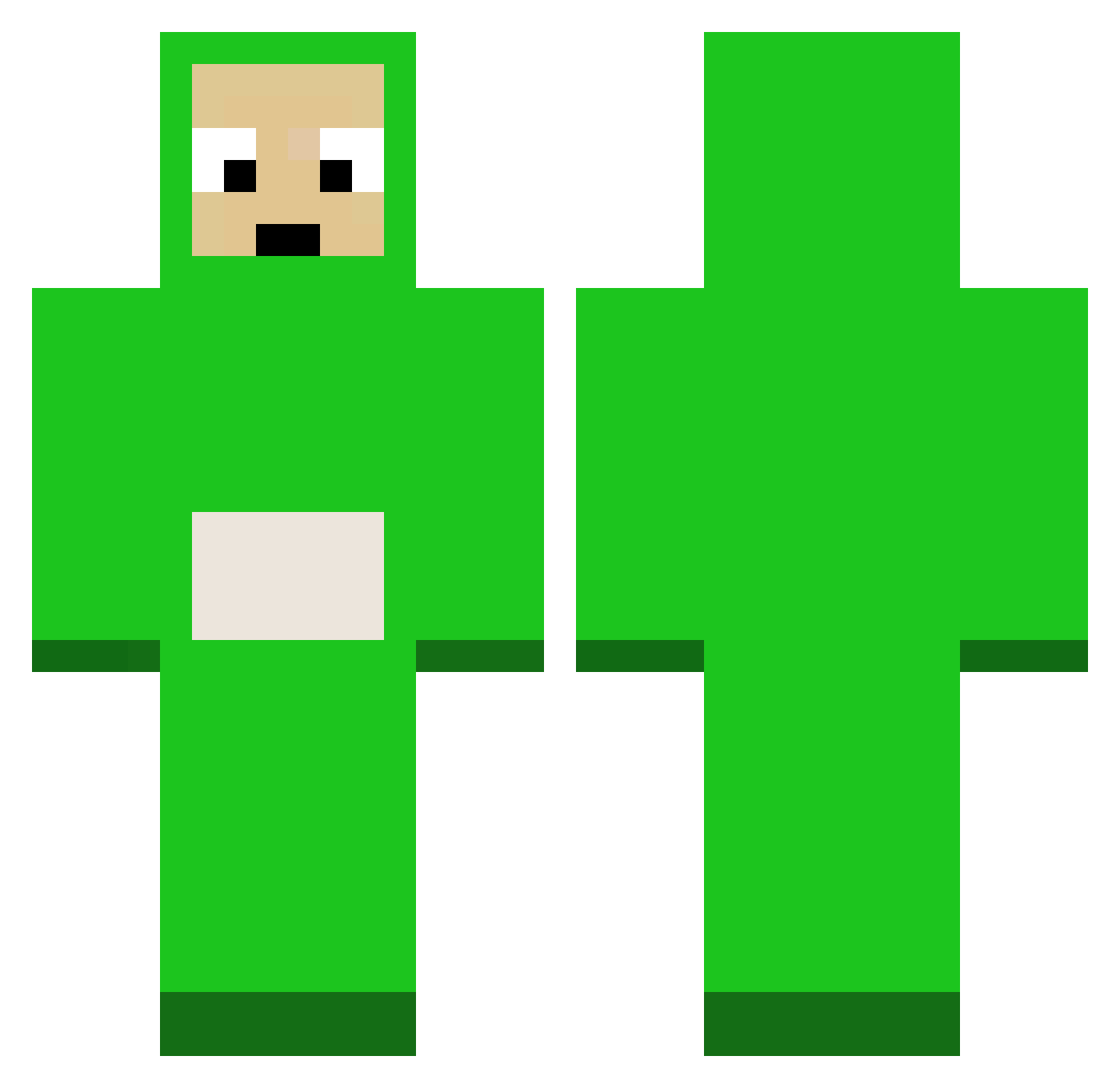 aronic69 Minecraft skin, front and back view