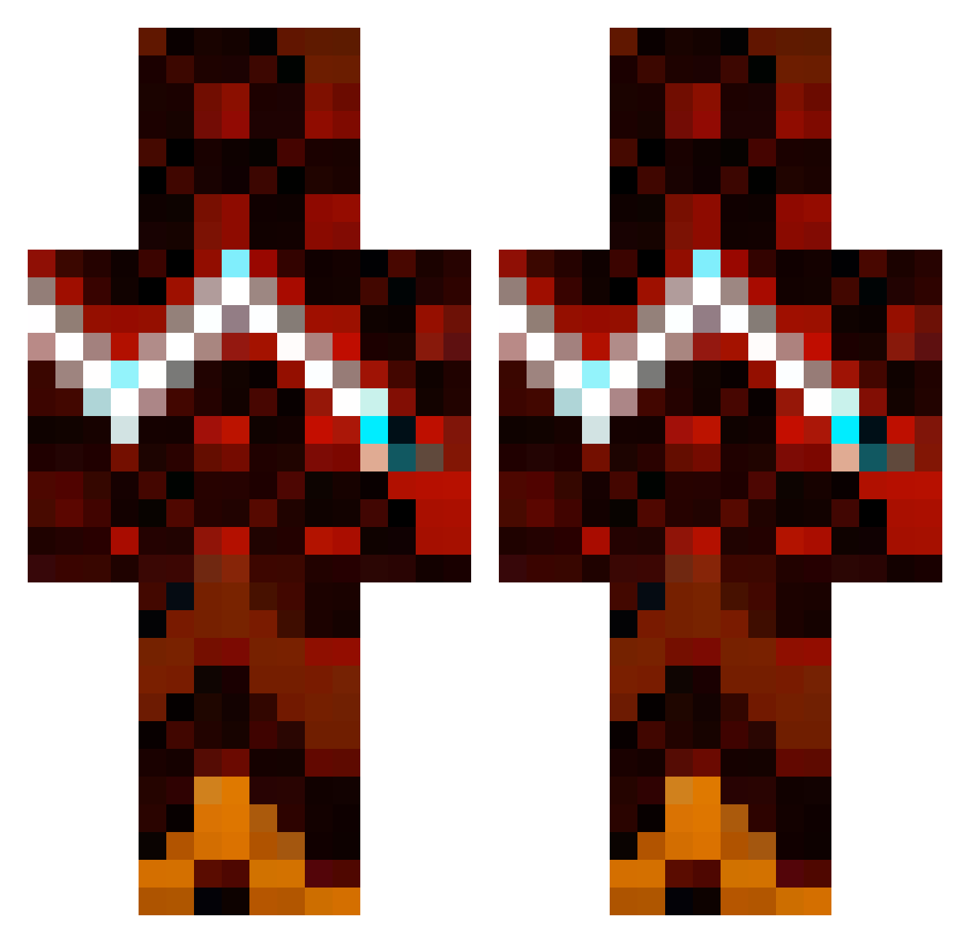 Sakupen_Egg Minecraft skin, front and back view