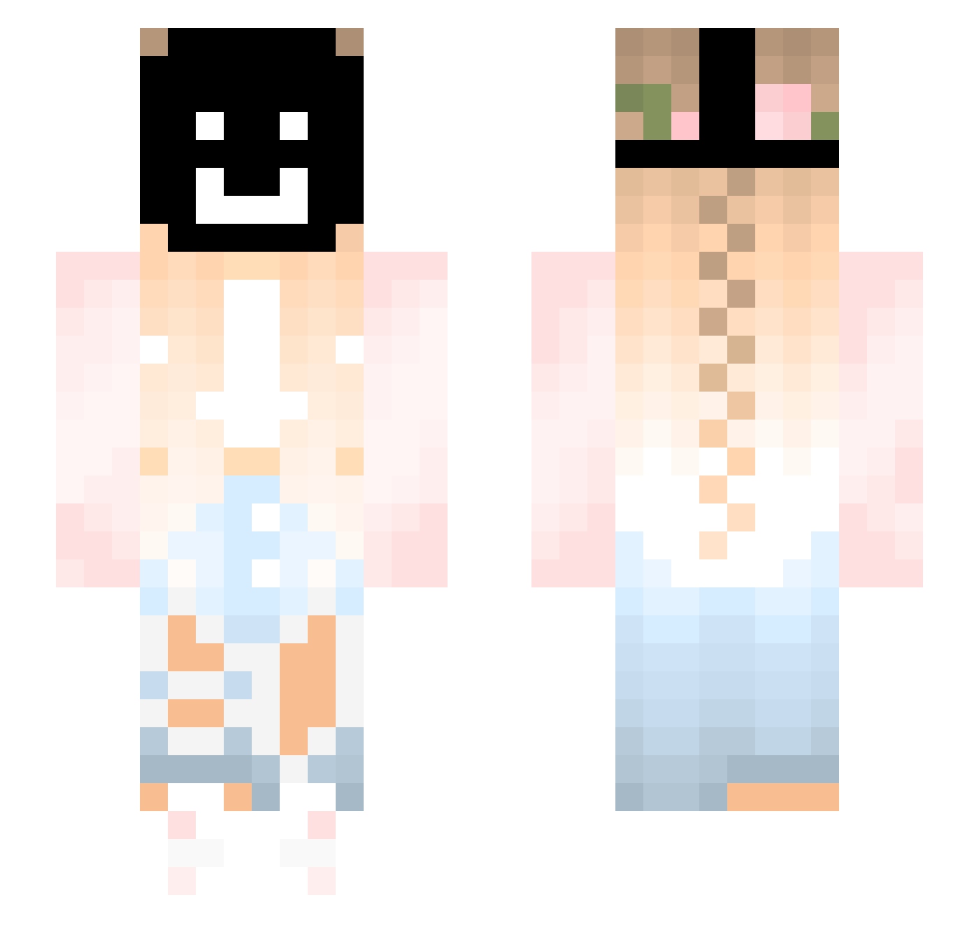 Barry_stick Minecraft skin, front and back view