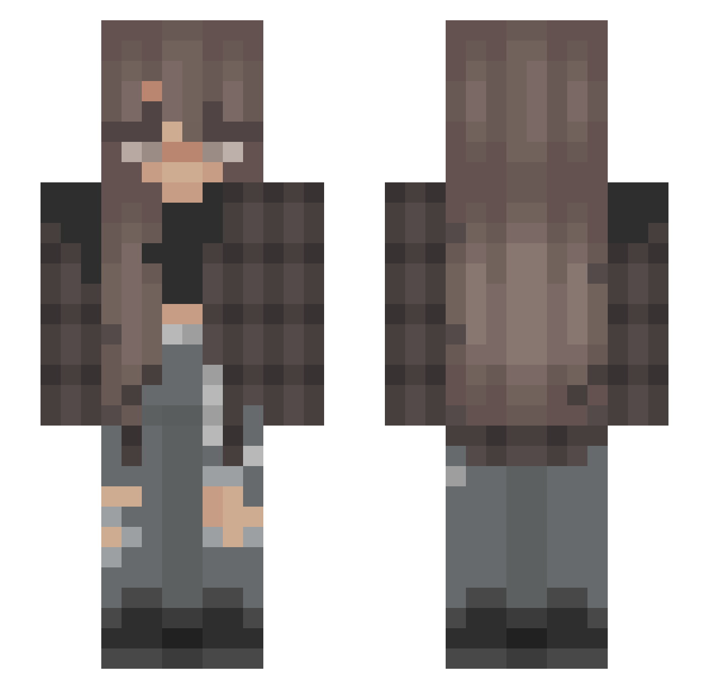 h0tdog_w4ter Minecraft skin, front and back view