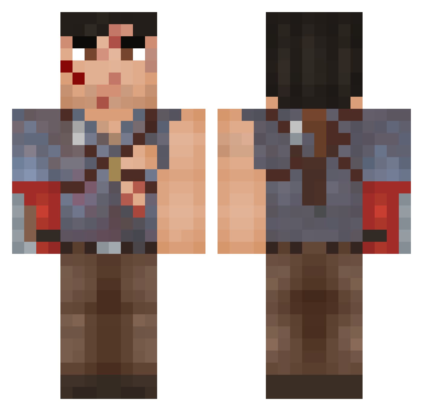 Salt_Bucket Minecraft skin, front and back view