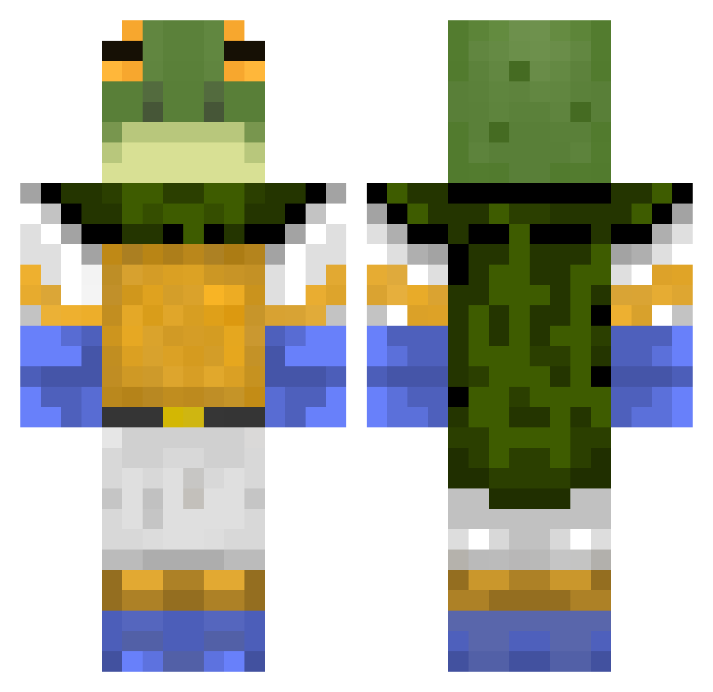 onyx111222 Minecraft skin, front and back view