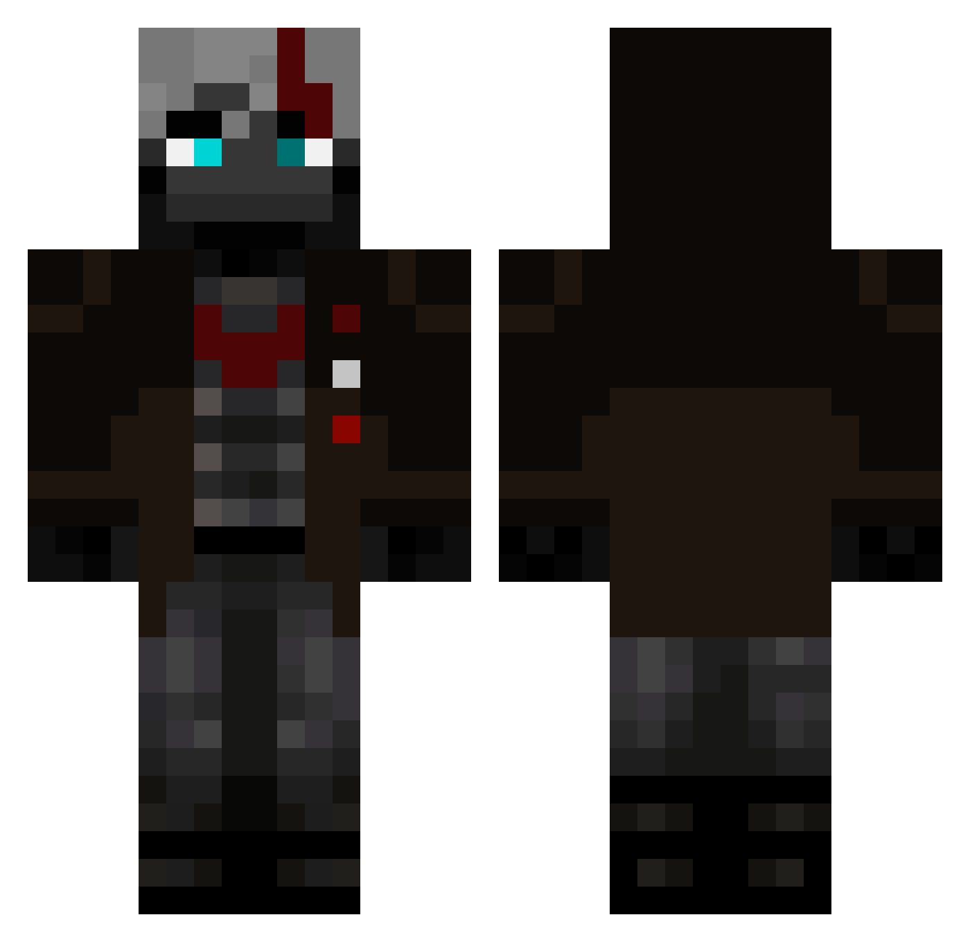 ALEKCANDEJ Minecraft skin, front and back view