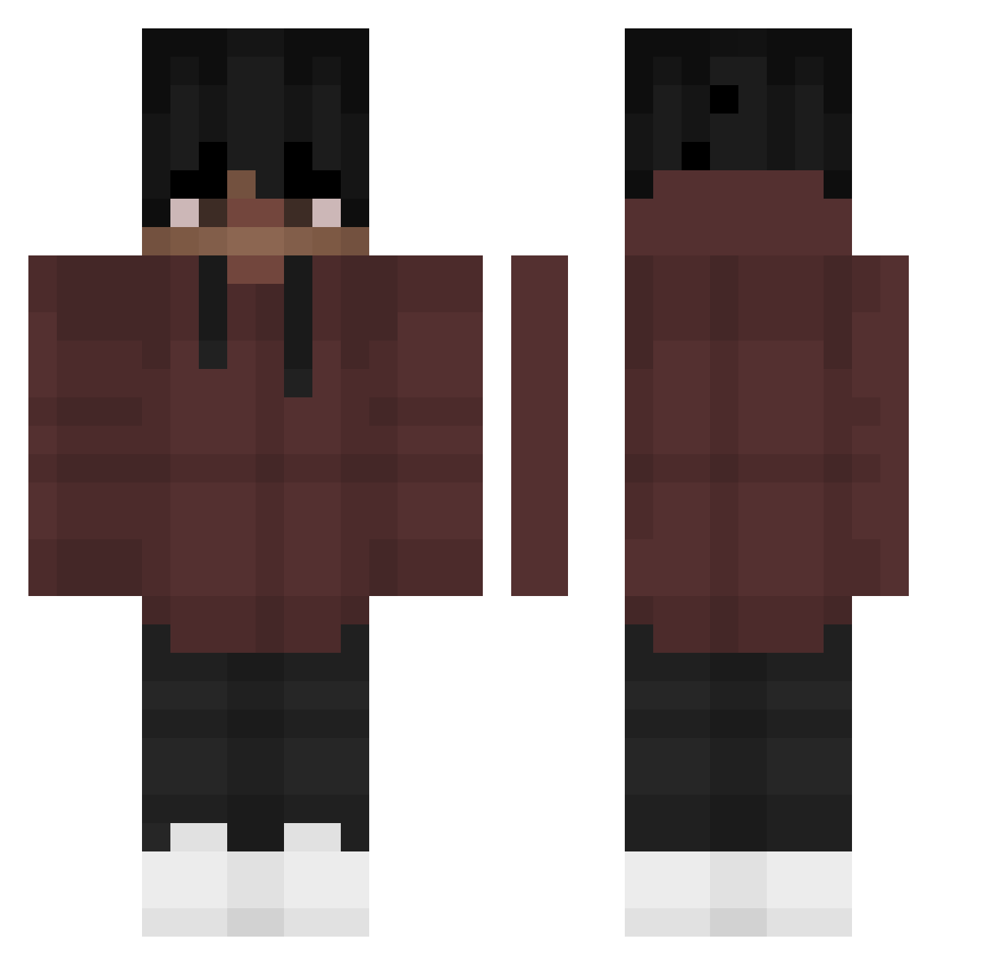 crumpz123 Minecraft skin, front and back view