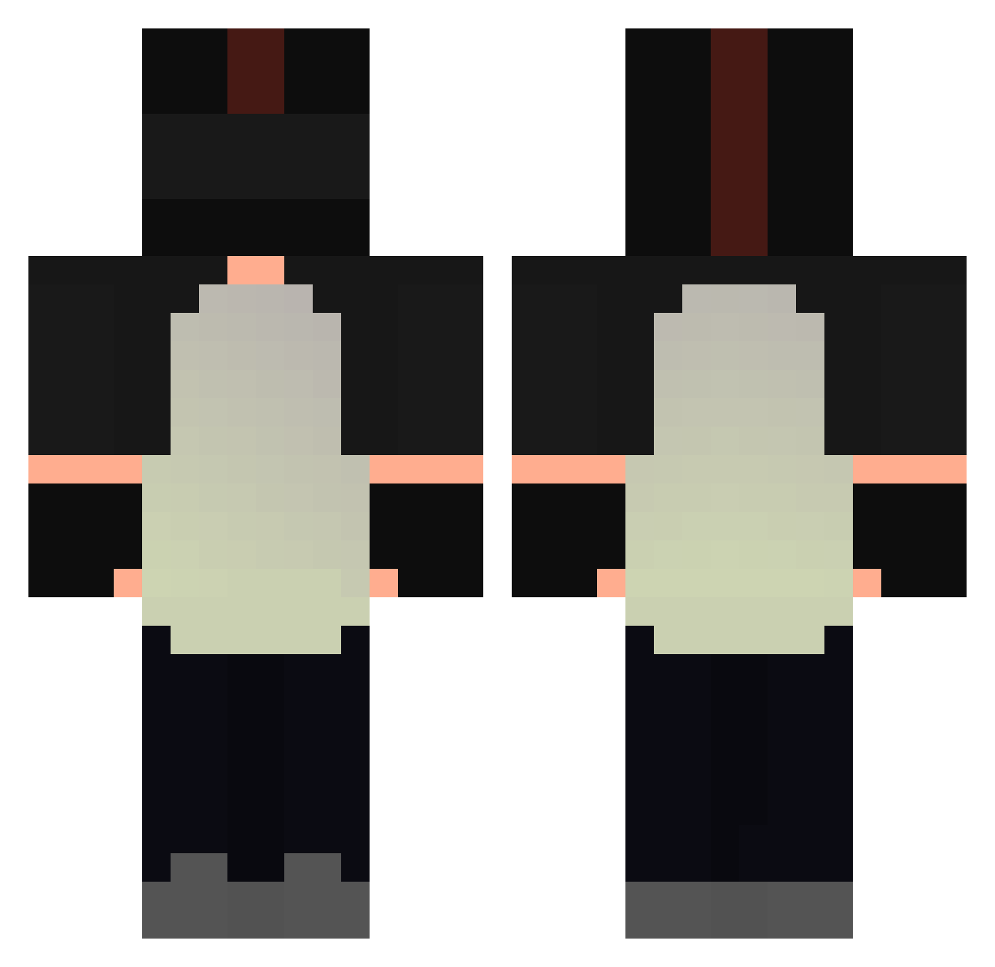 itsthenog Minecraft skin, front and back view