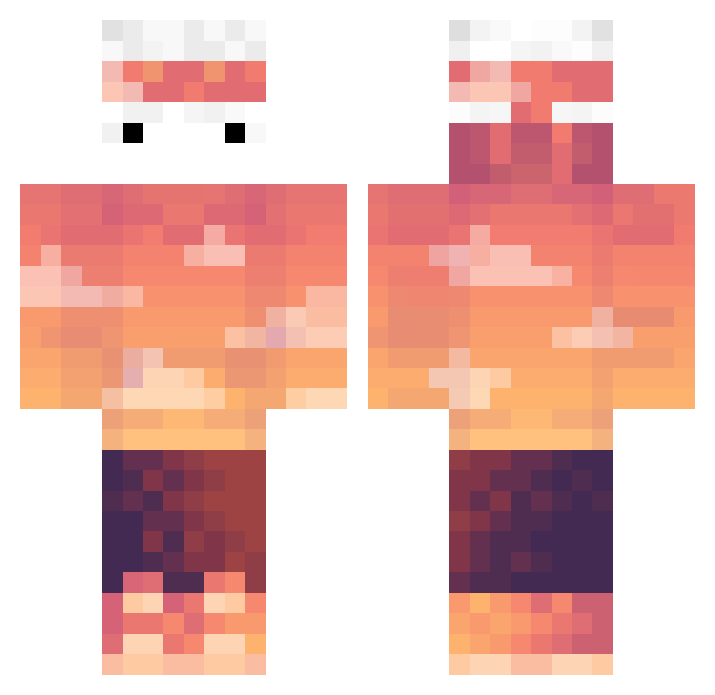 Carci2007 Minecraft skin, front and back view