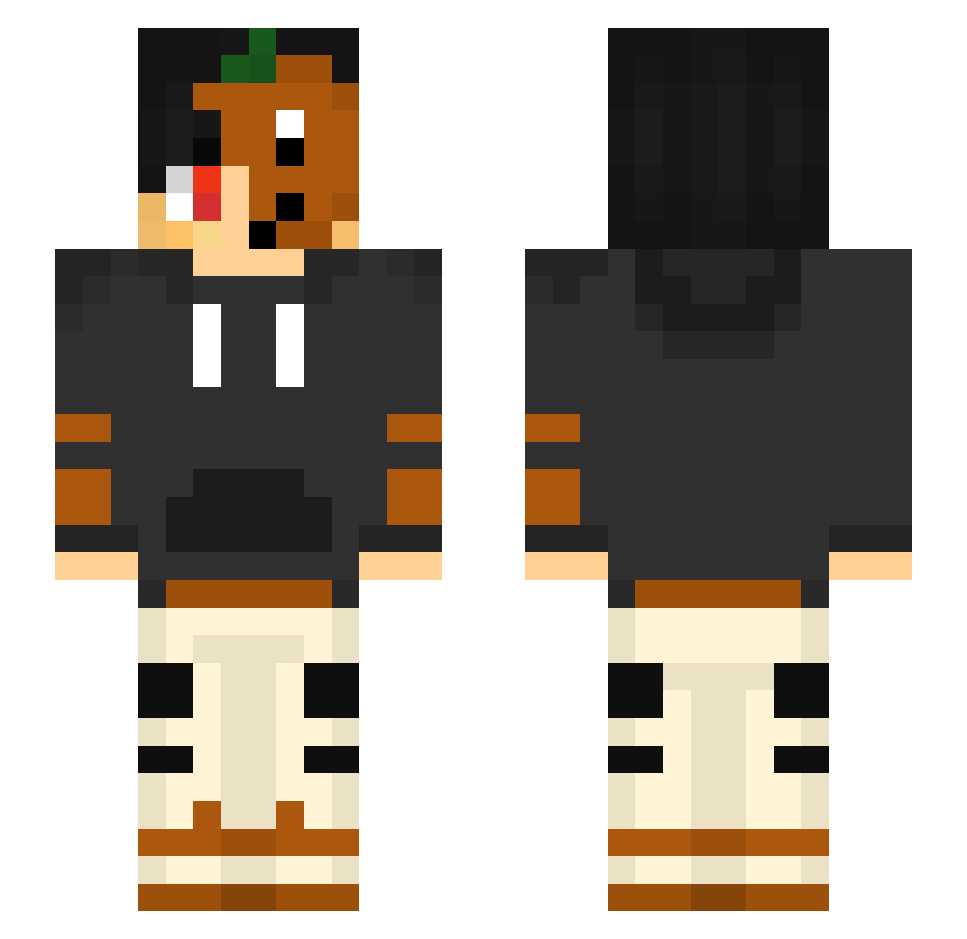 miraso27 Minecraft skin, front and back view