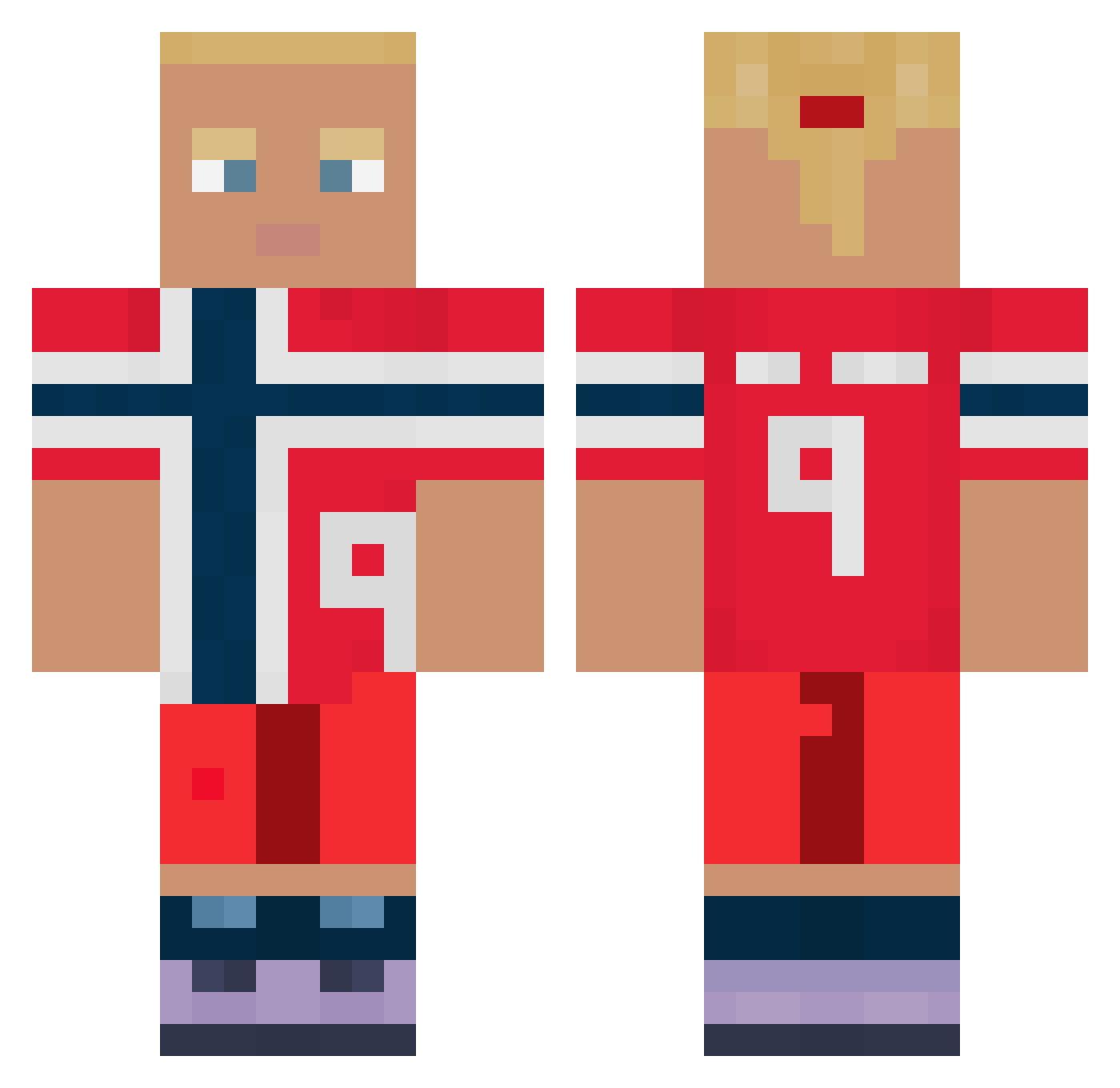 Jppena09 Minecraft skin, front and back view