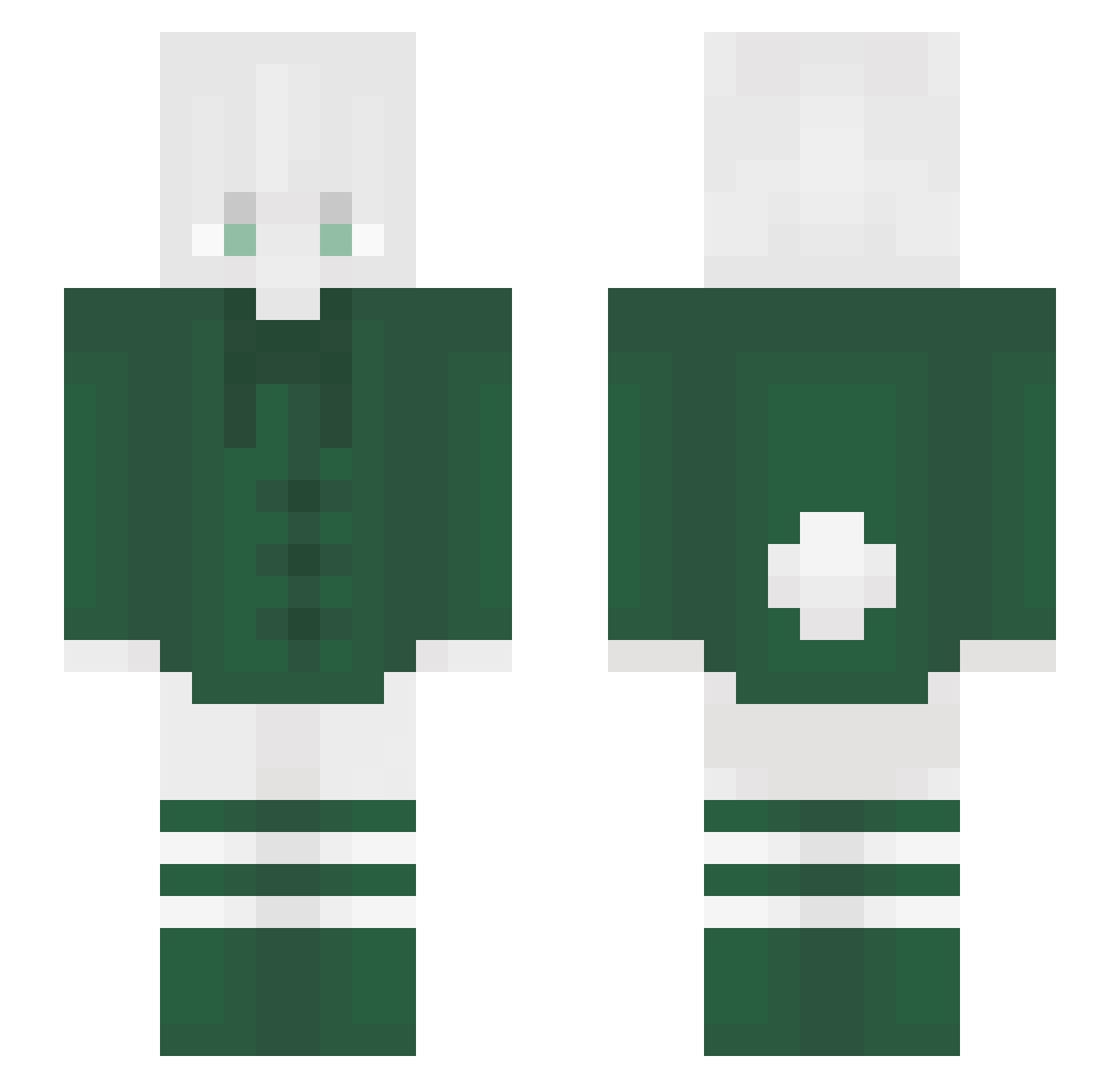 PierreCrybaby Minecraft skin, front and back view