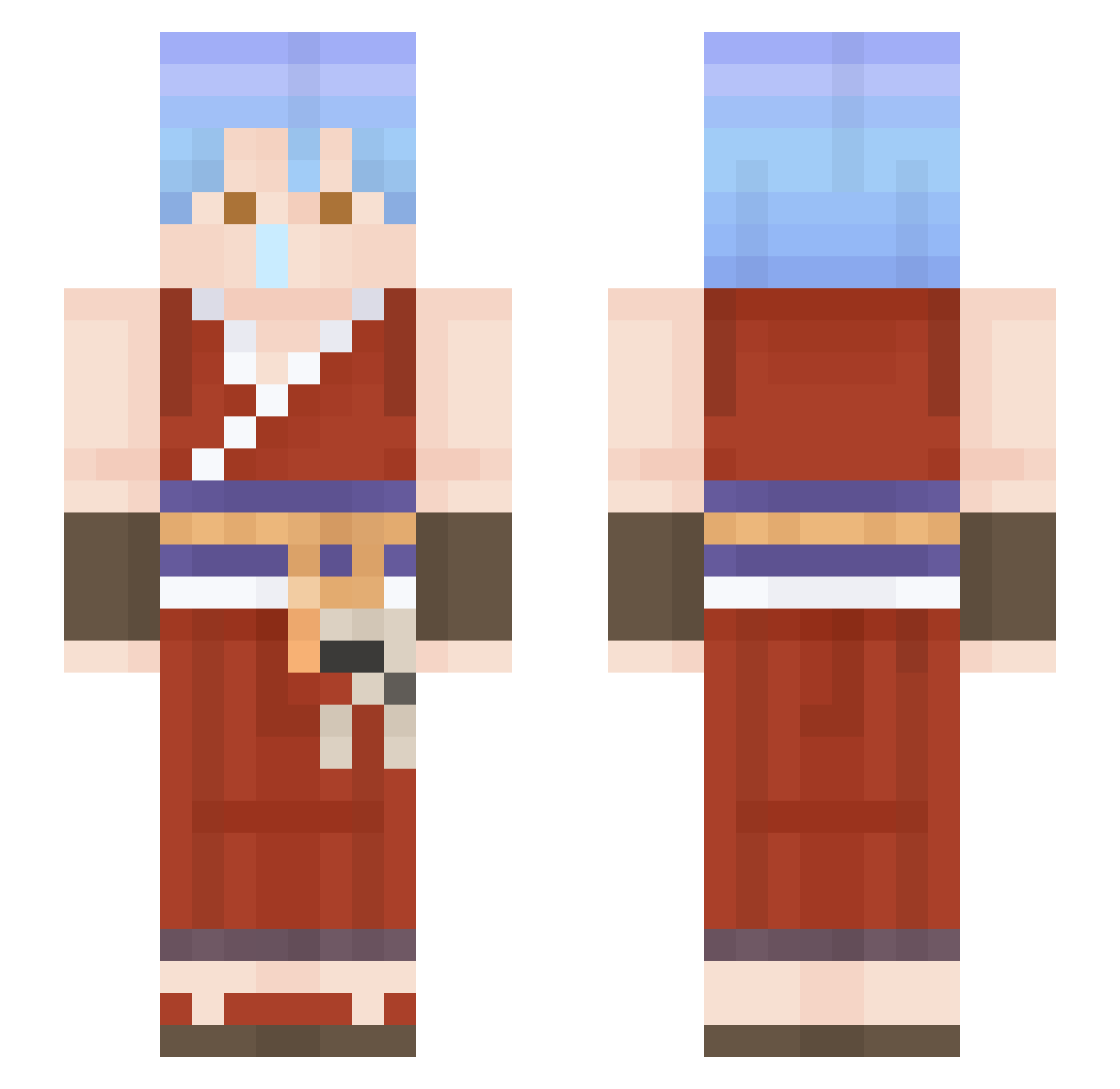 Sangbin Minecraft skin, front and back view