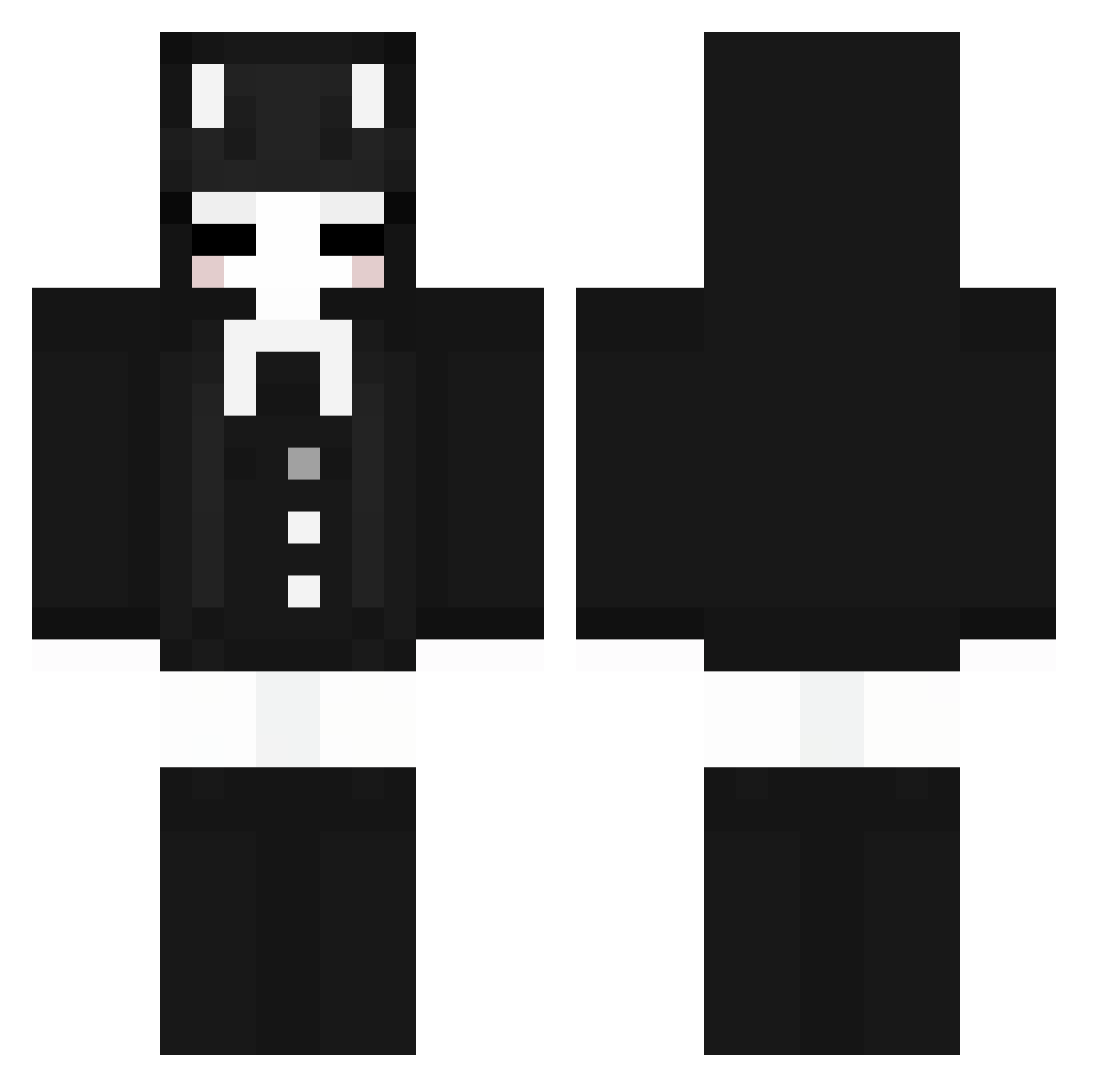 ZenXdw Minecraft skin, front and back view