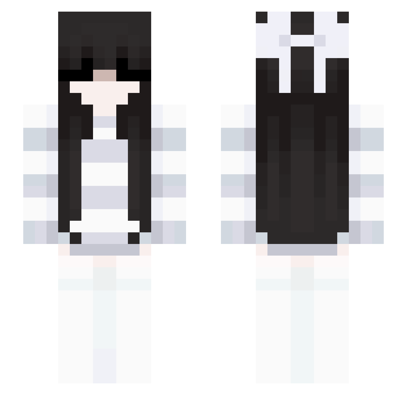 Stelllllaaaa Minecraft skin, front and back view