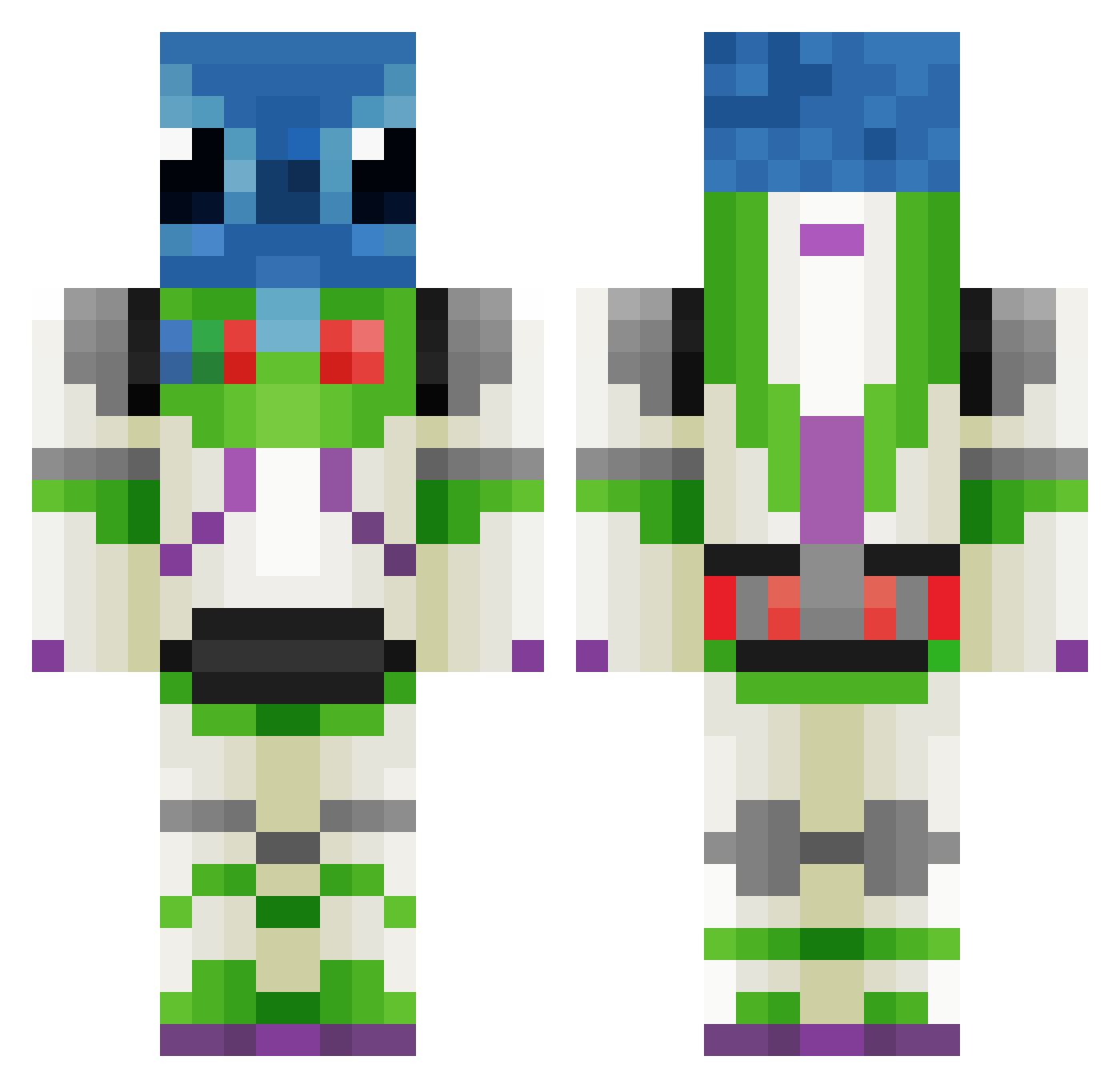Venice18 Minecraft skin, front and back view
