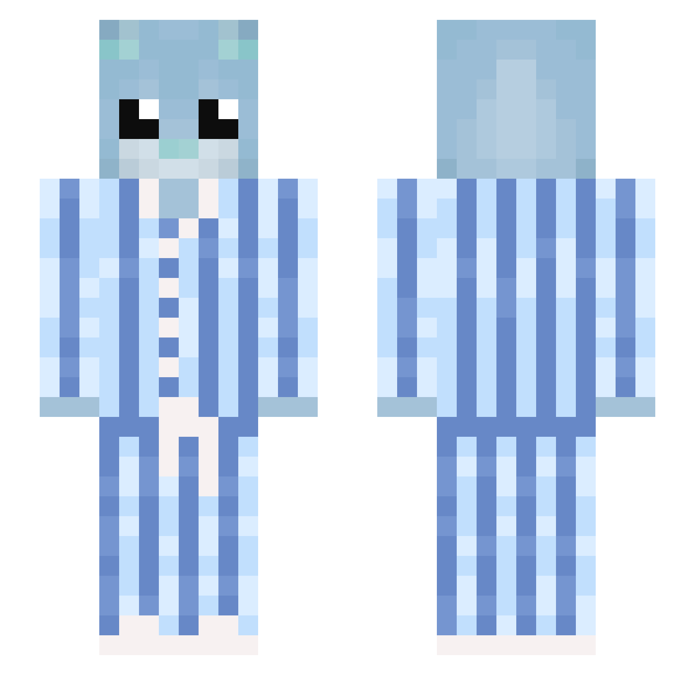 nooobwe Minecraft skin, front and back view