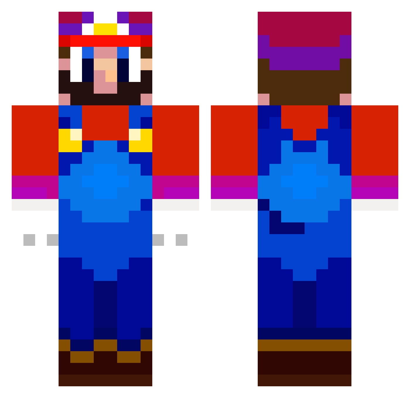 ThePhantom6575 Minecraft skin, front and back view