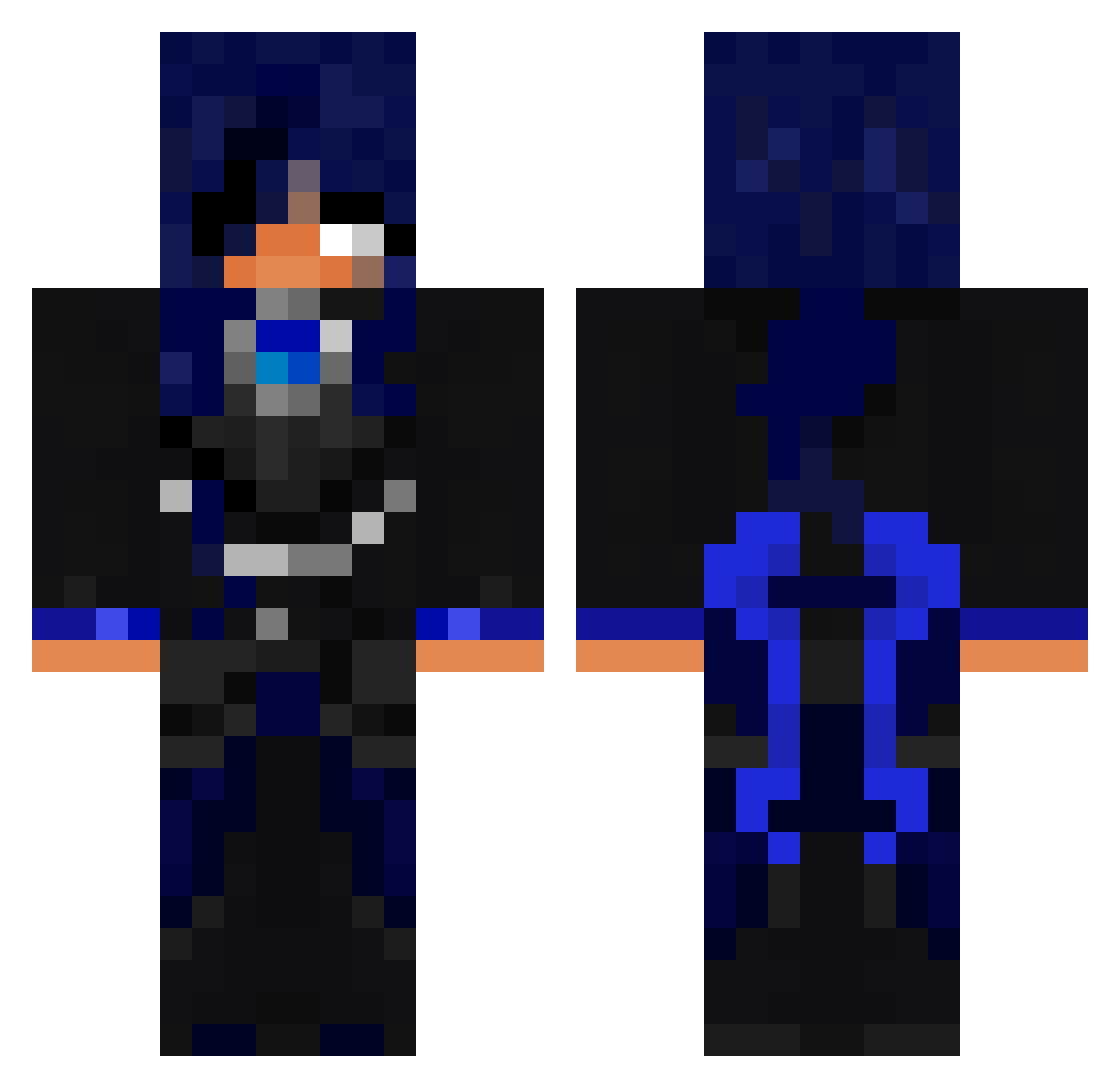 angelfies Minecraft skin, front and back view