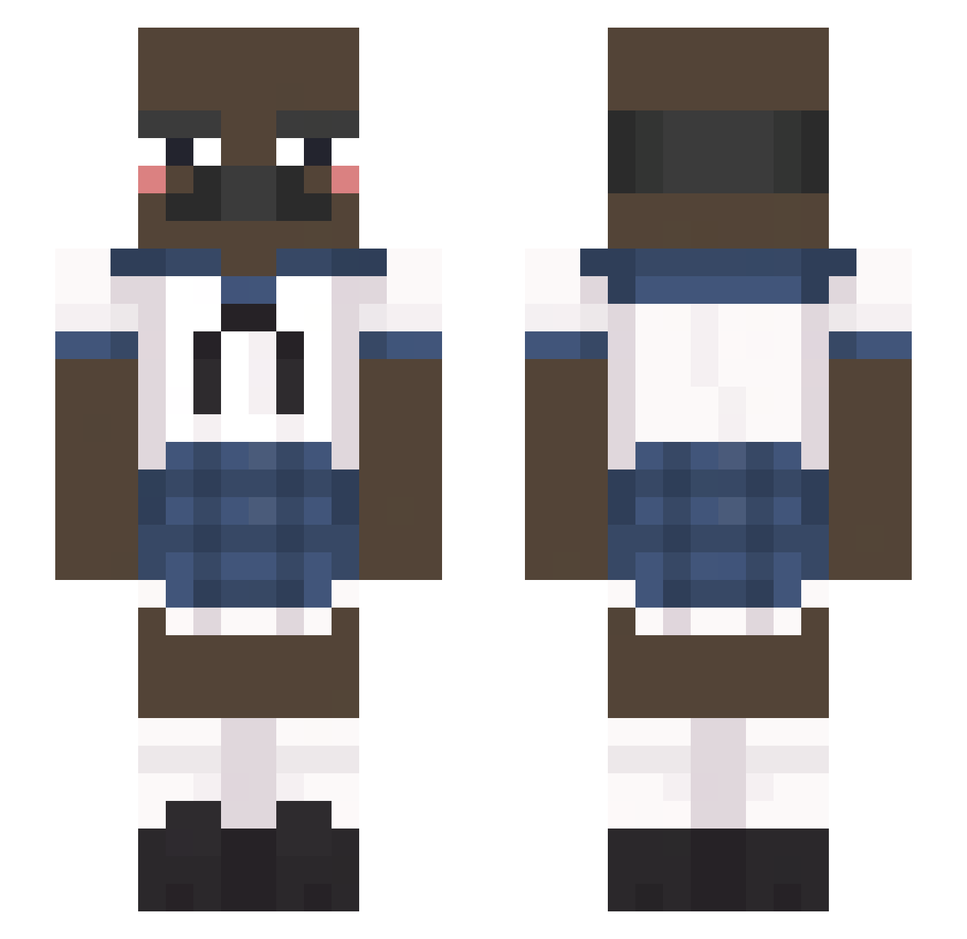 Cept Minecraft skin, front and back view