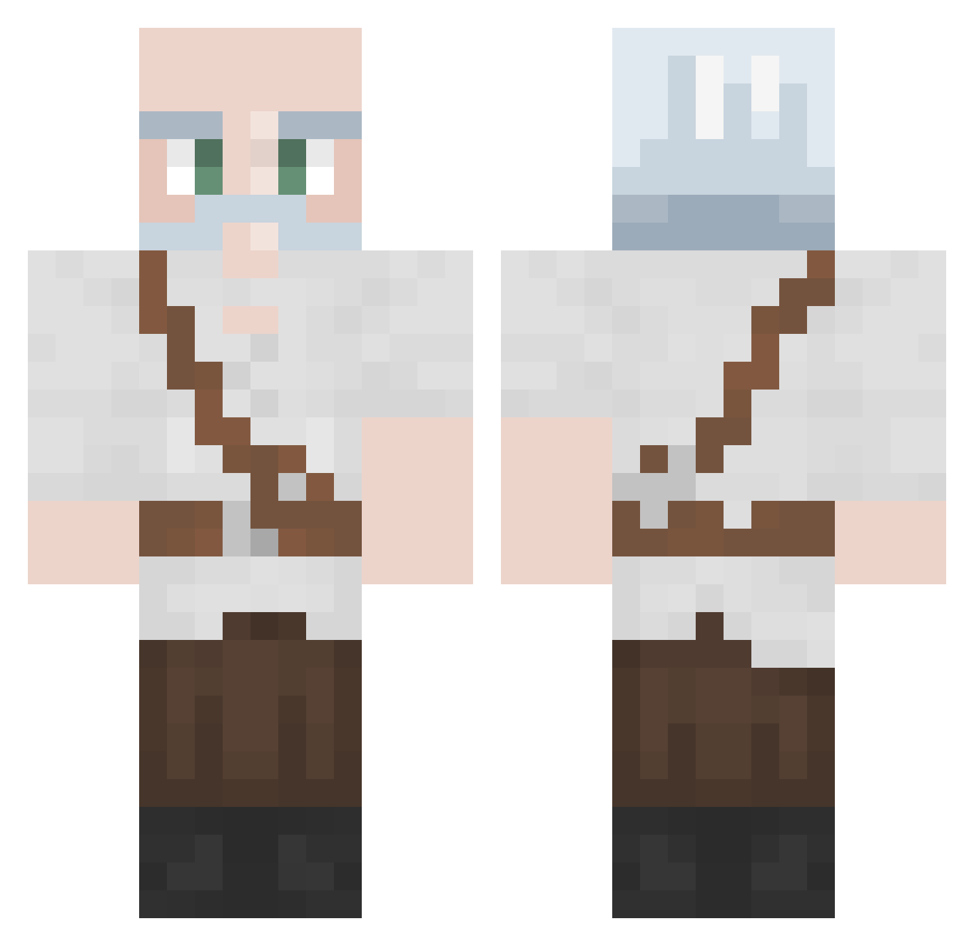 MaxGoesKaboom Minecraft skin, front and back view