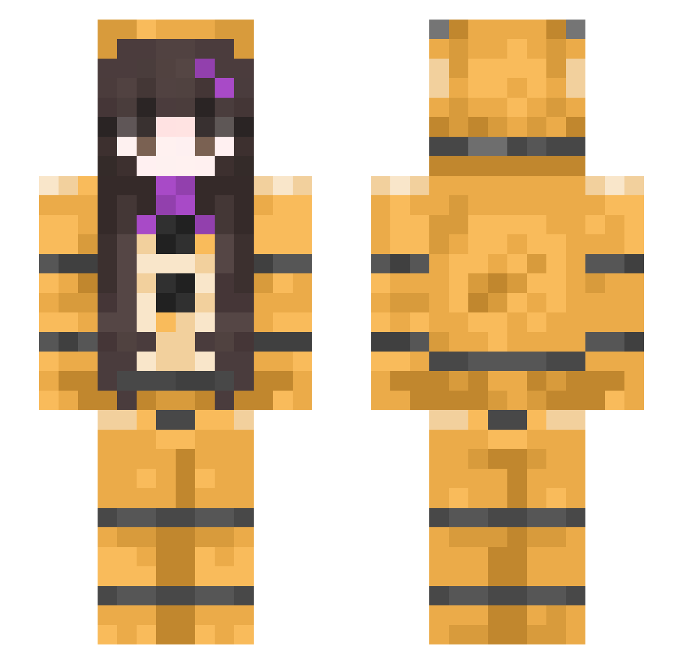 ewmy Minecraft skin, front and back view