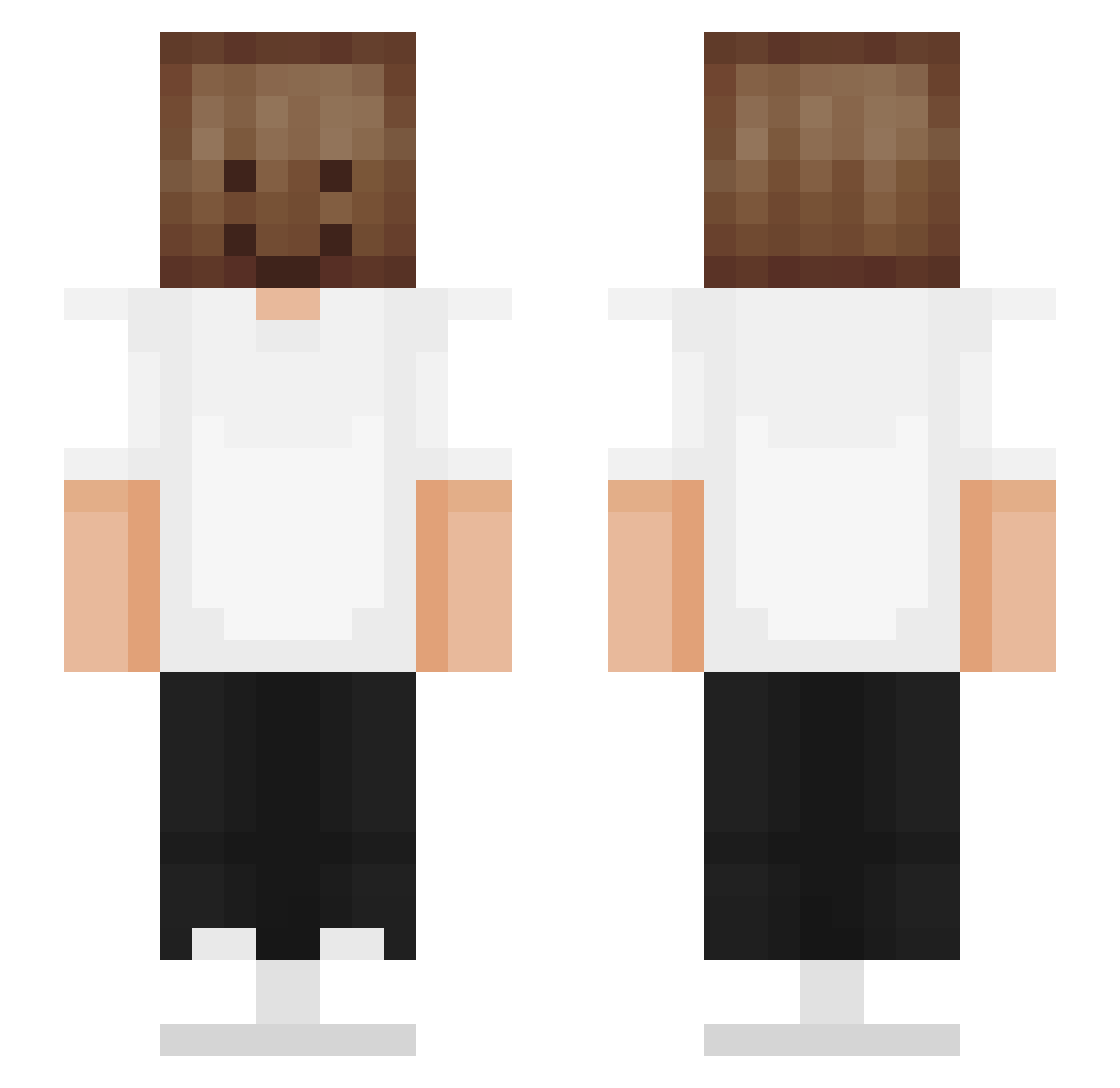 AleksandraMC Minecraft skin, front and back view