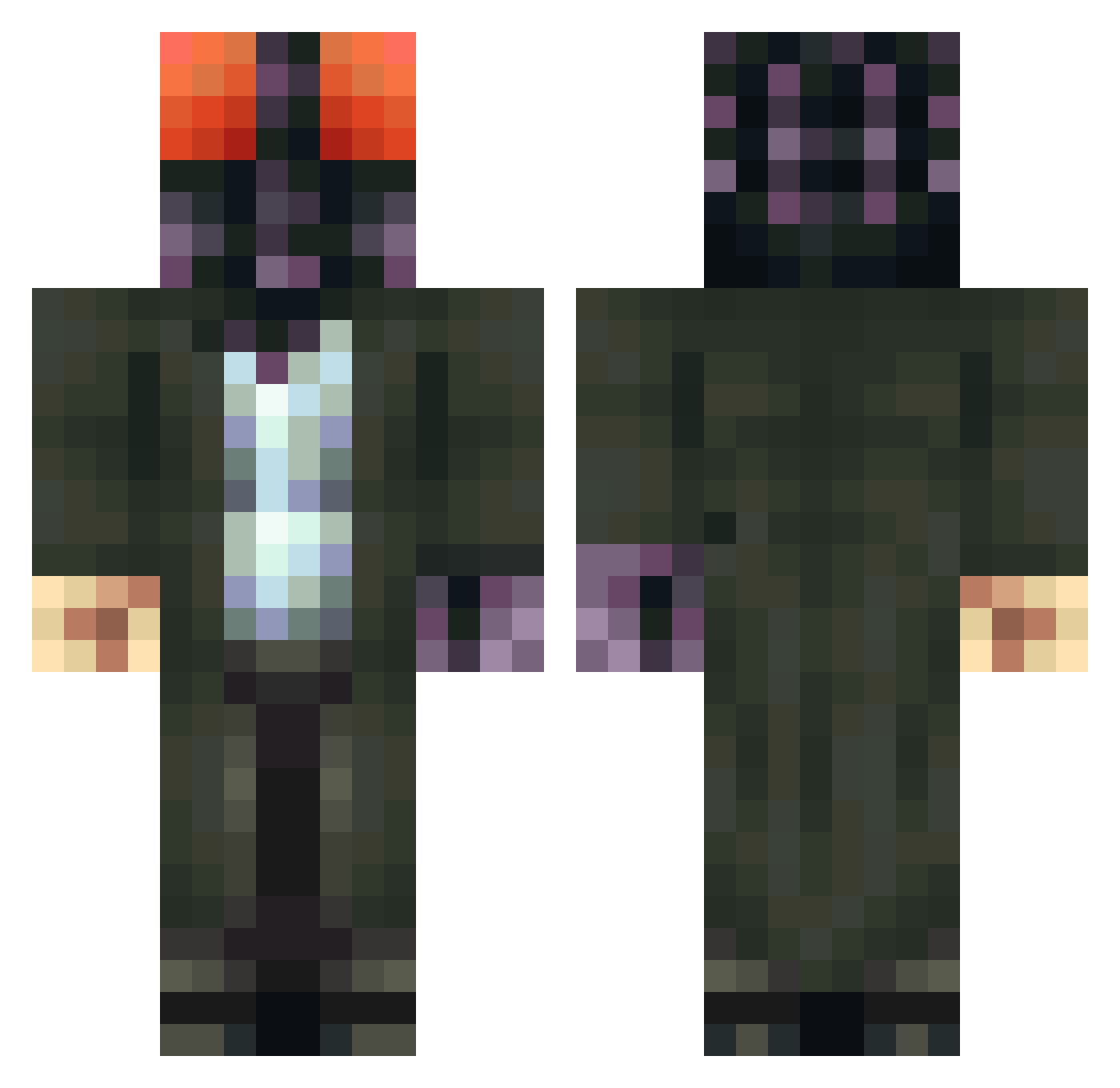 Maliyo Minecraft skin, front and back view